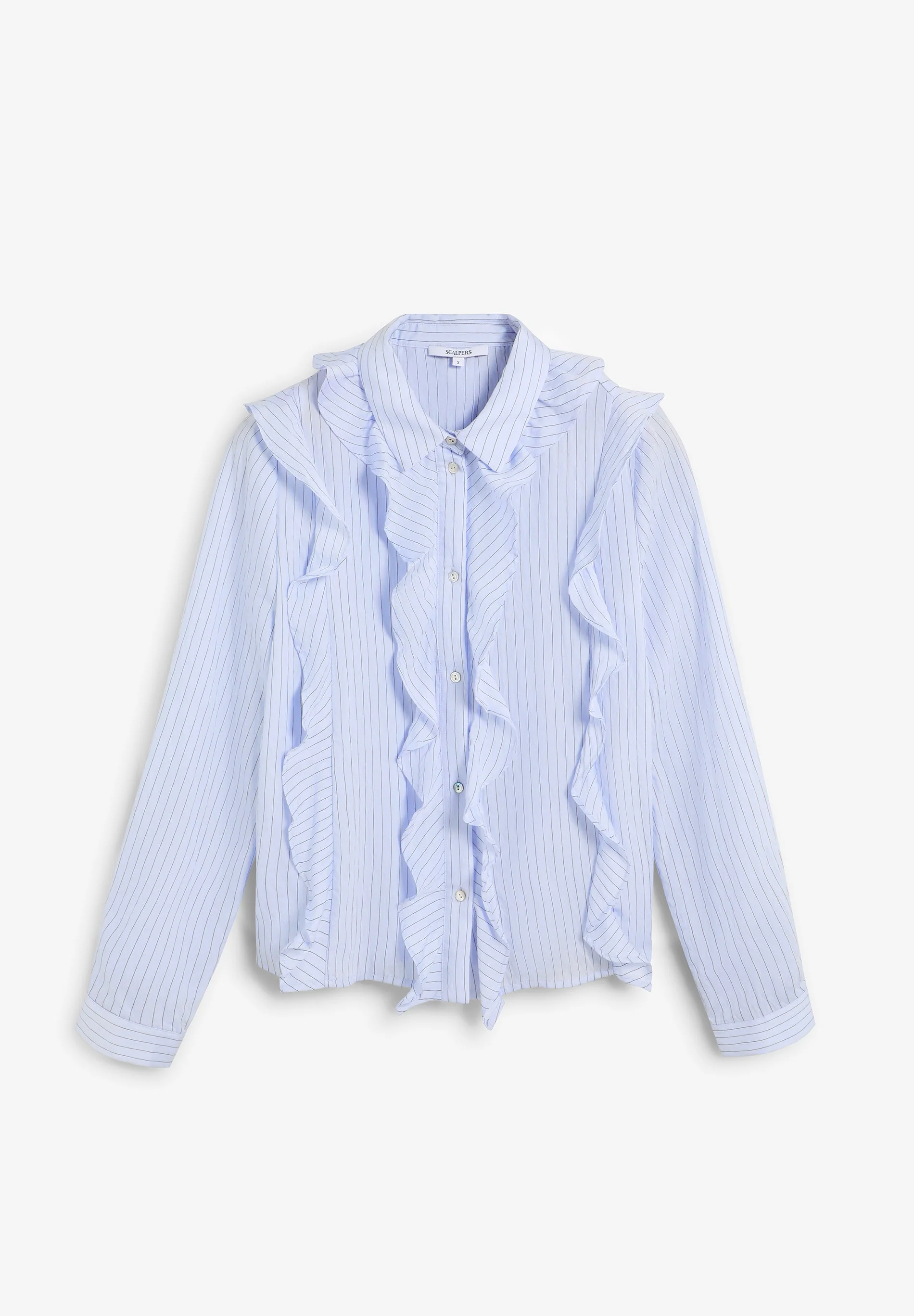 PINSTRIPE SHIRT WITH RUFFLES - Image 5