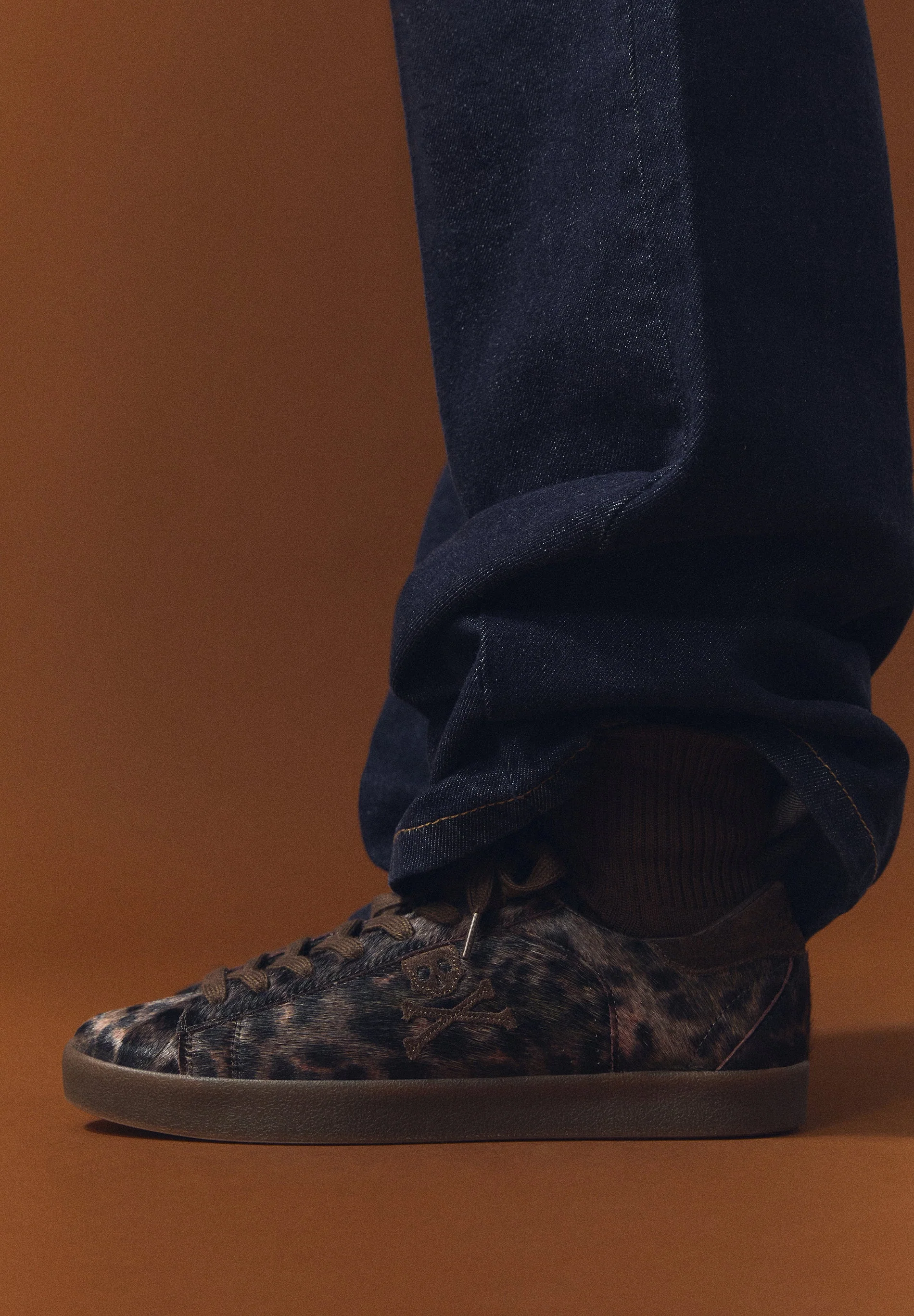 ANIMAL PRINT LEATHER SNEAKERS