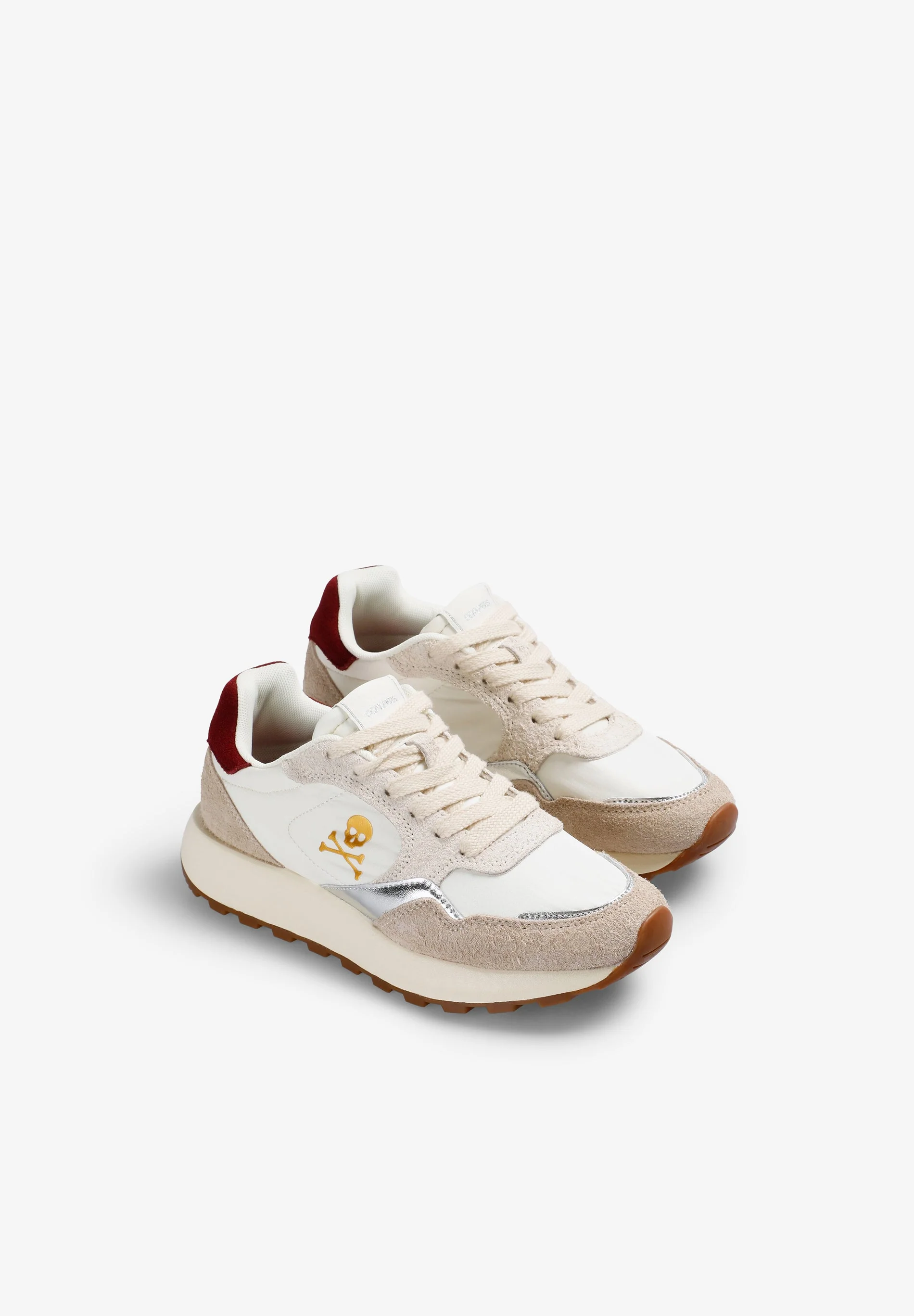 CONTRAST MULTI-TEXTURE SNEAKERS - Image 2