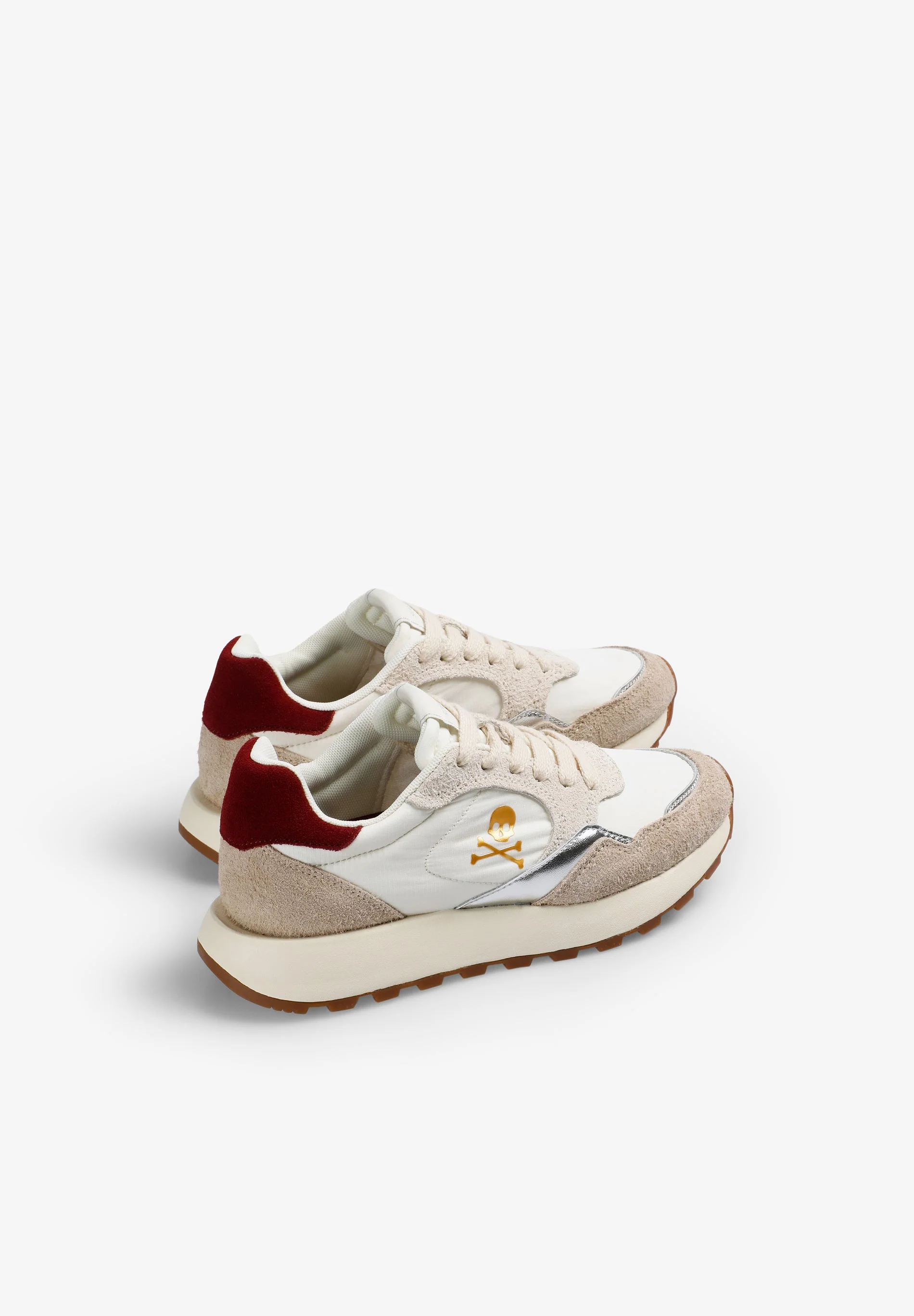 CONTRAST MULTI-TEXTURE SNEAKERS - Image 3