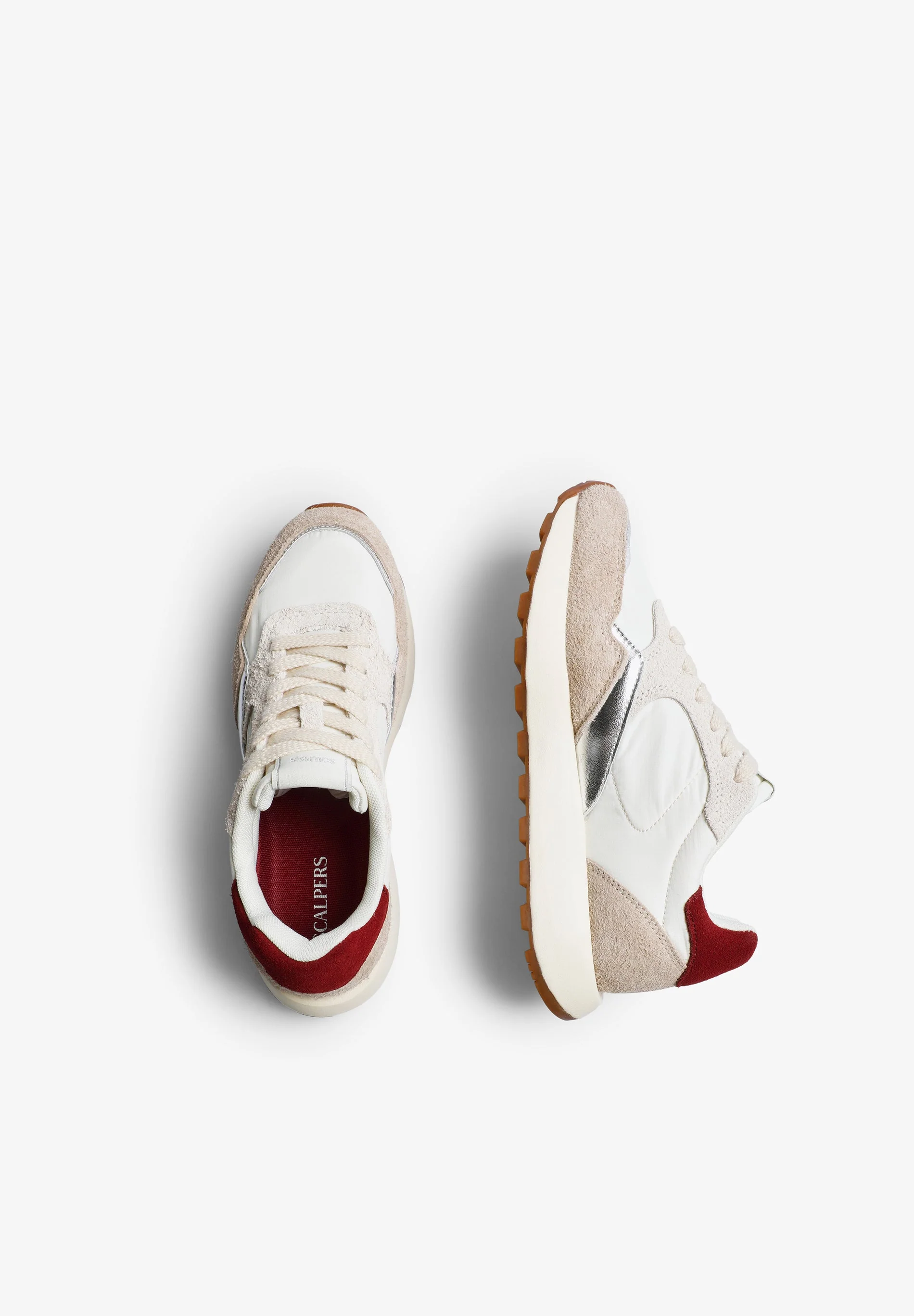 CONTRAST MULTI-TEXTURE SNEAKERS - Image 8