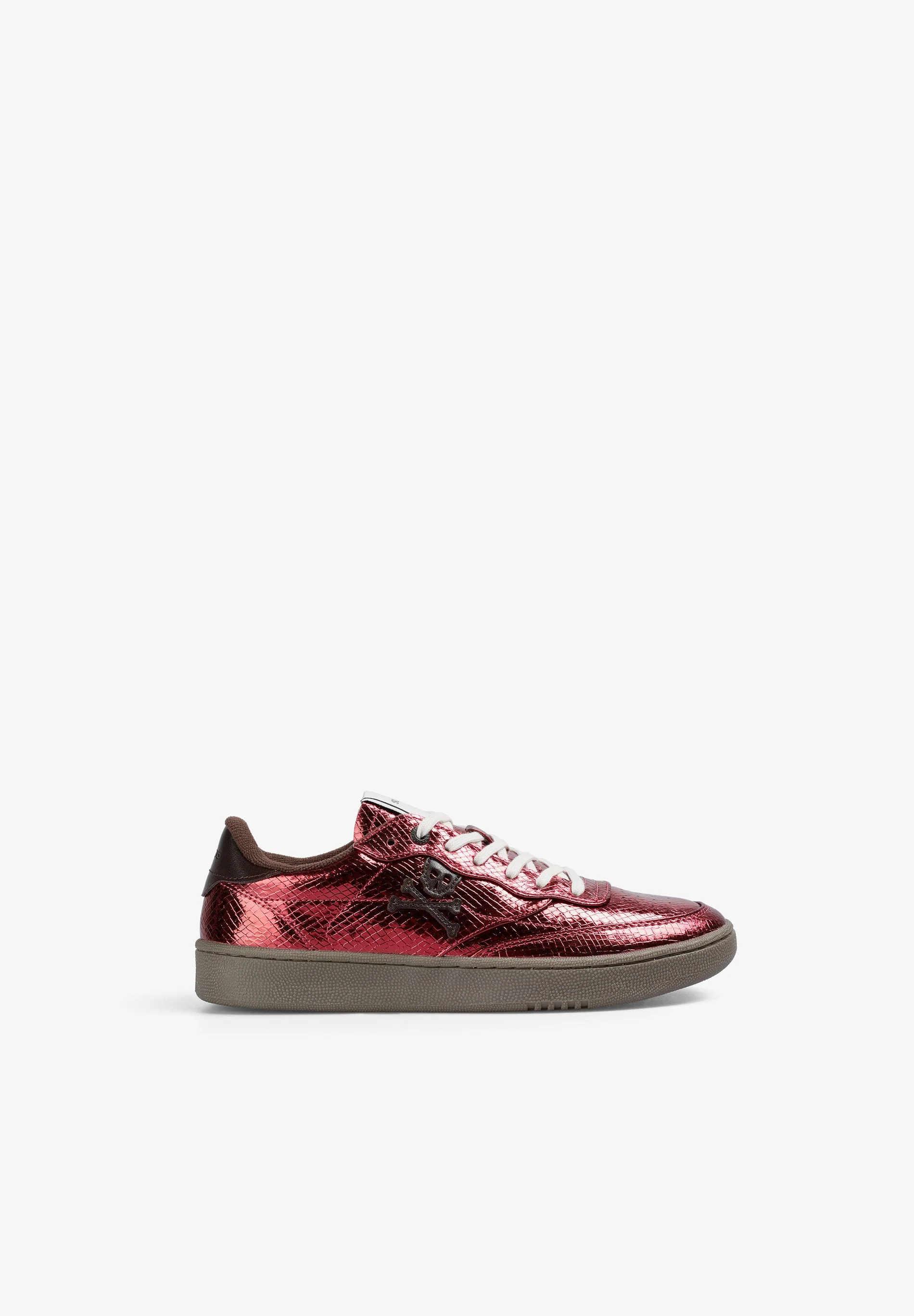 METALLIC SNAKE TEXTURE SNEAKERS