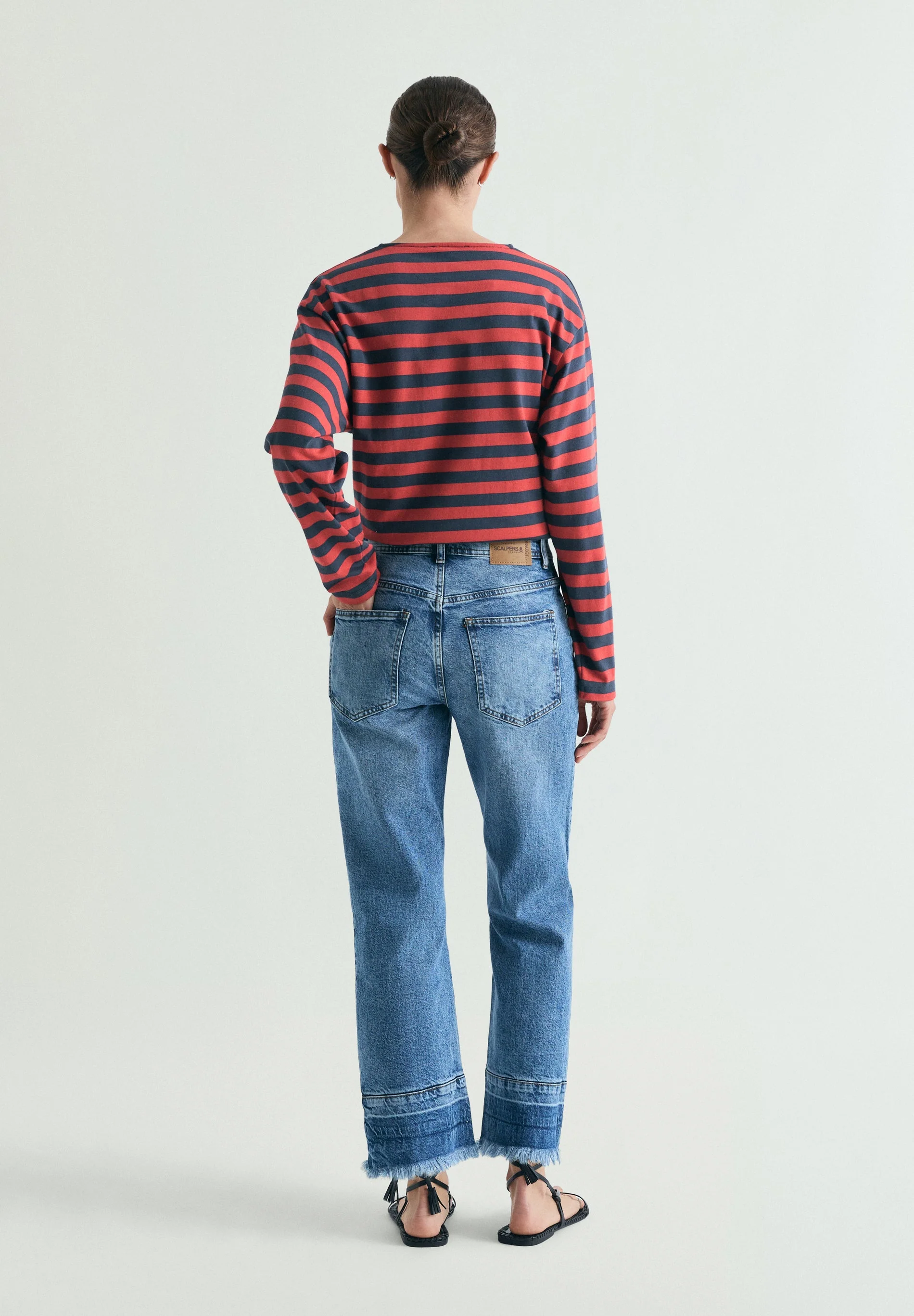 FADED FRAYED EDGE JEANS - Image 5