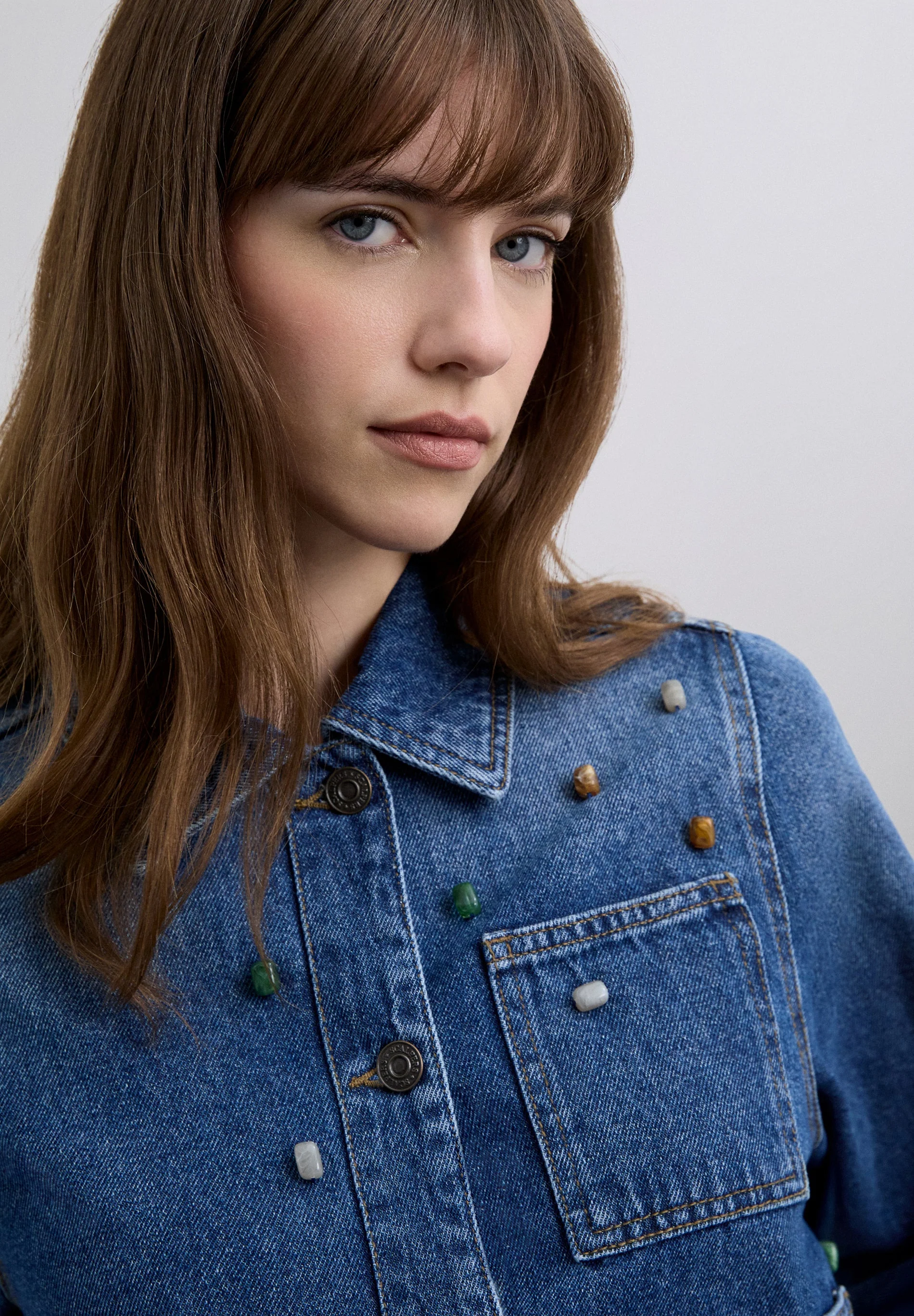 BEADED DENIM JACKET - Image 3