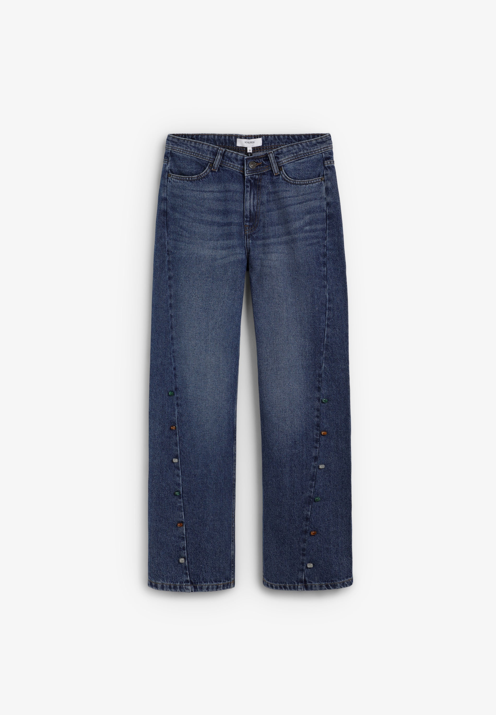 HIGH-WAISTED JEANS WITH APPLIQUÉS - Image 5