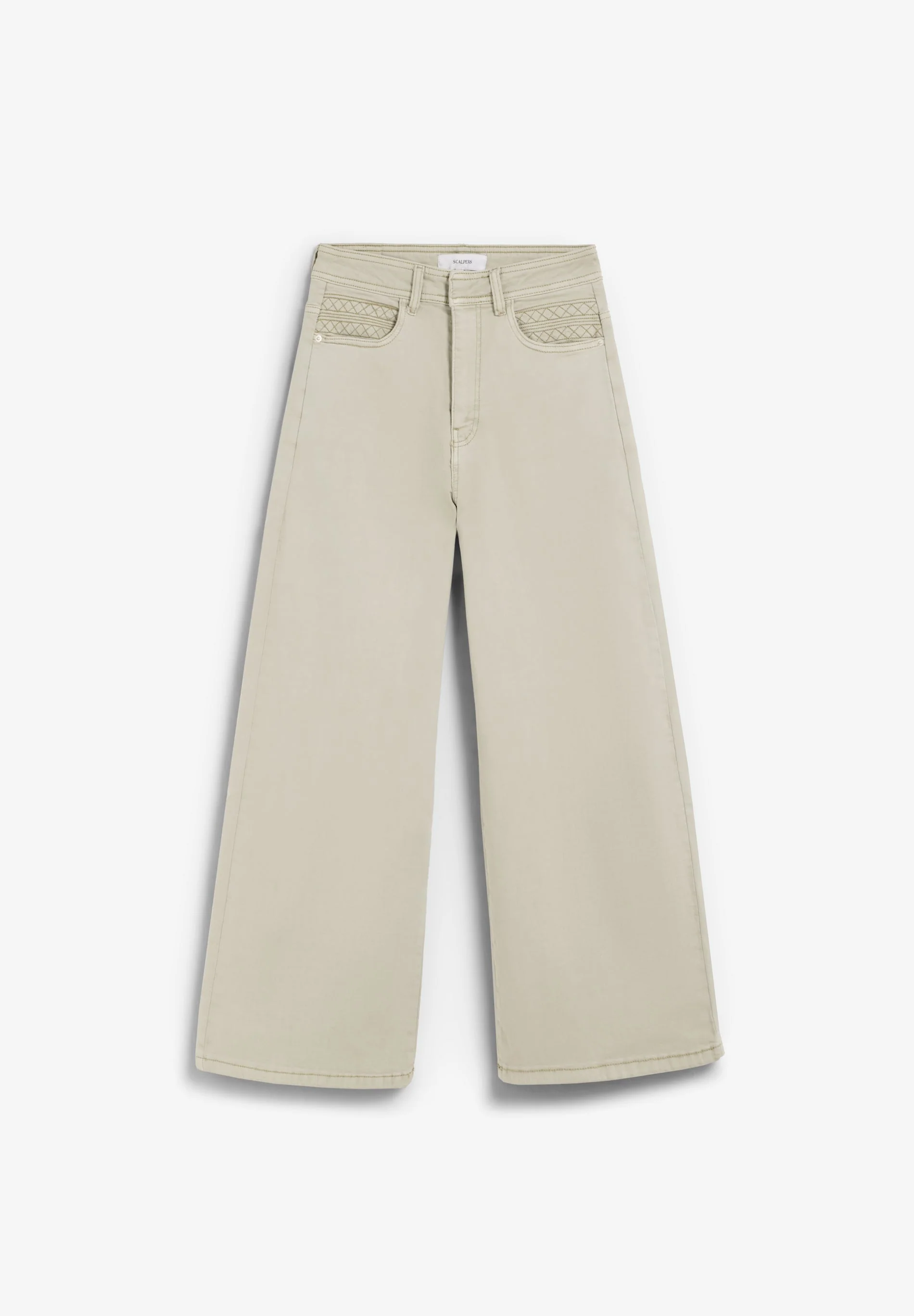 HIGH-RISE TROUSERS WITH STITCHING DETAIL - Image 5
