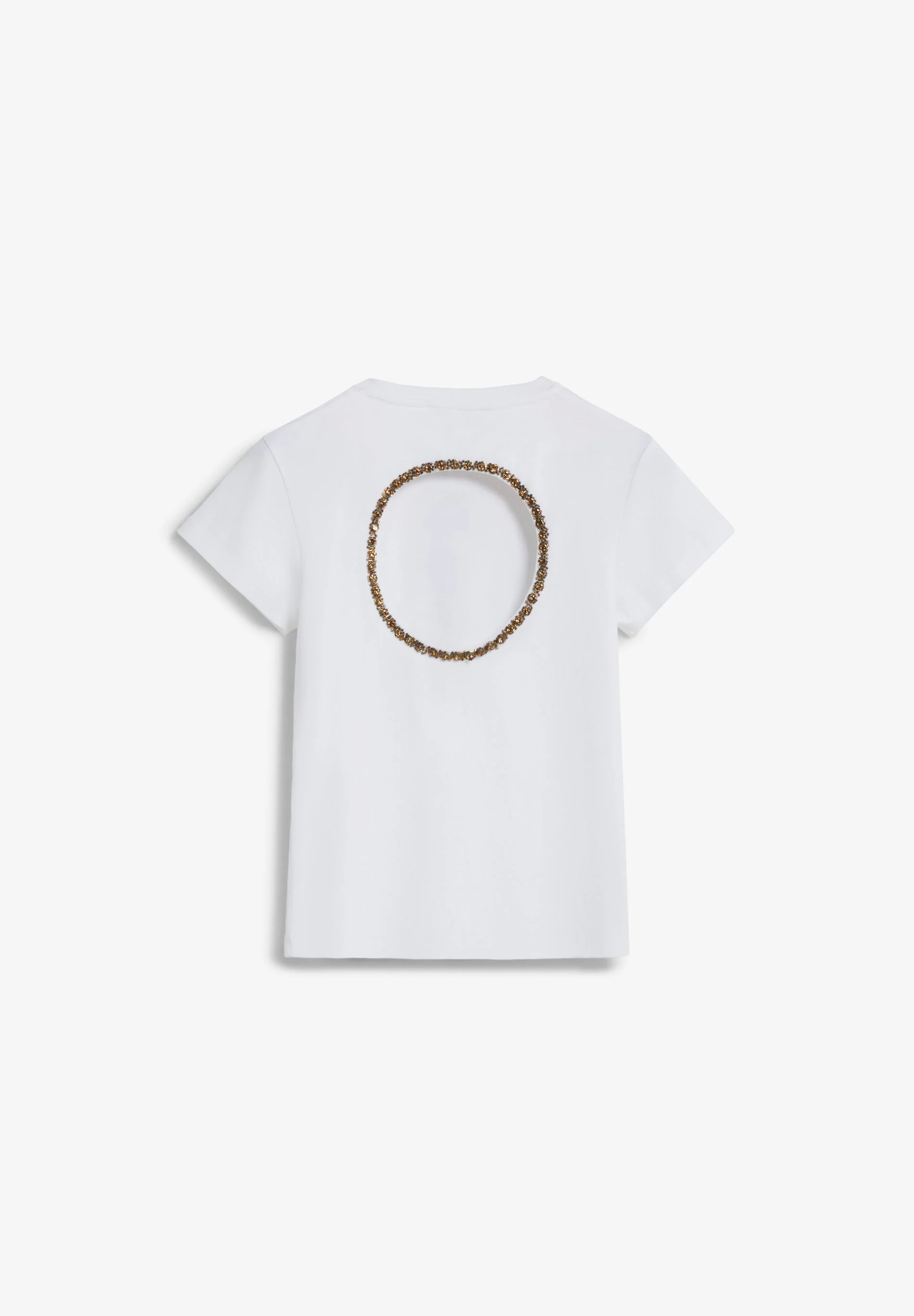CUTOUT T-SHIRT WITH RHINESTONE DETAIL - Image 6