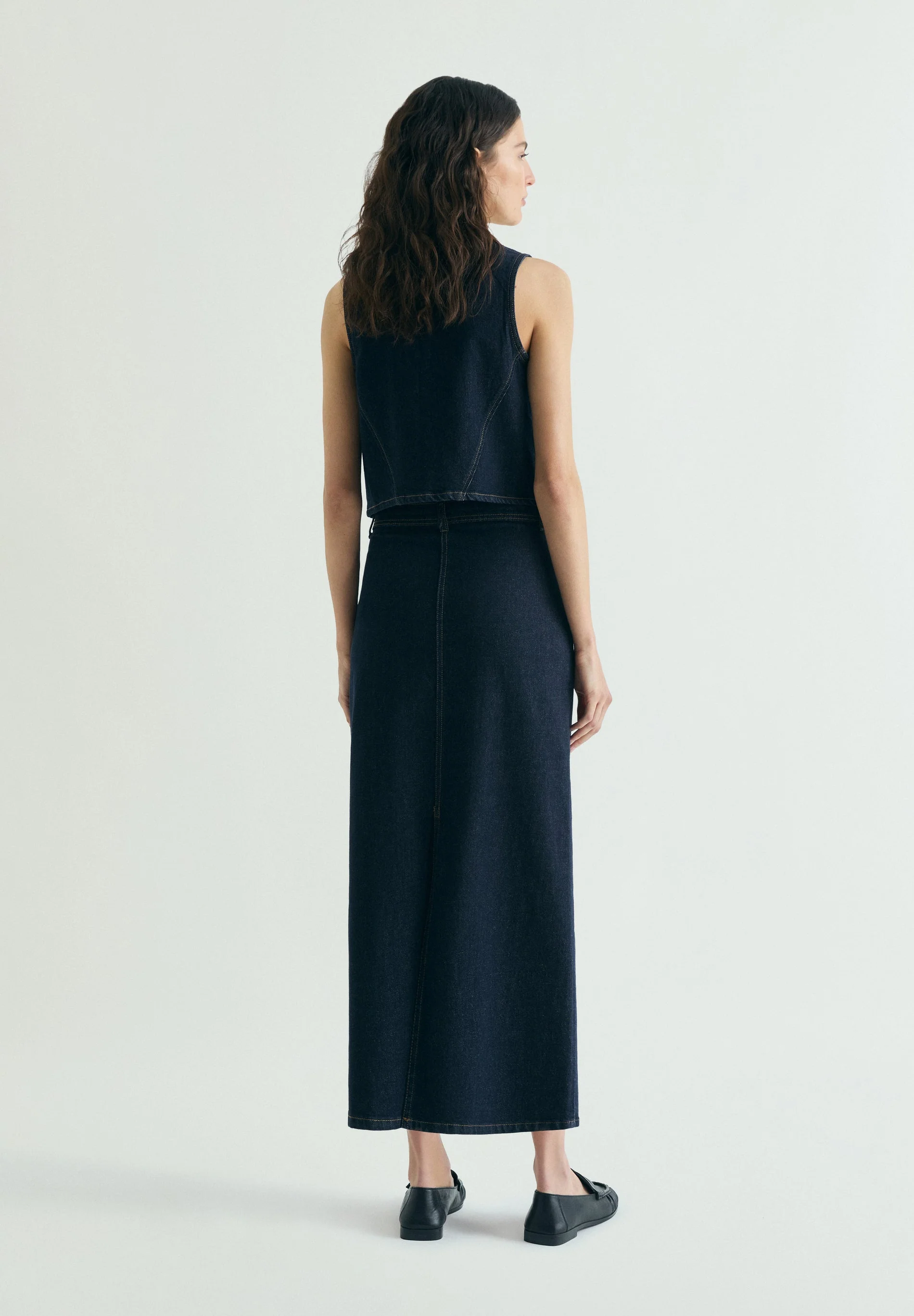 DENIM MIDI SKIRT - Image 3