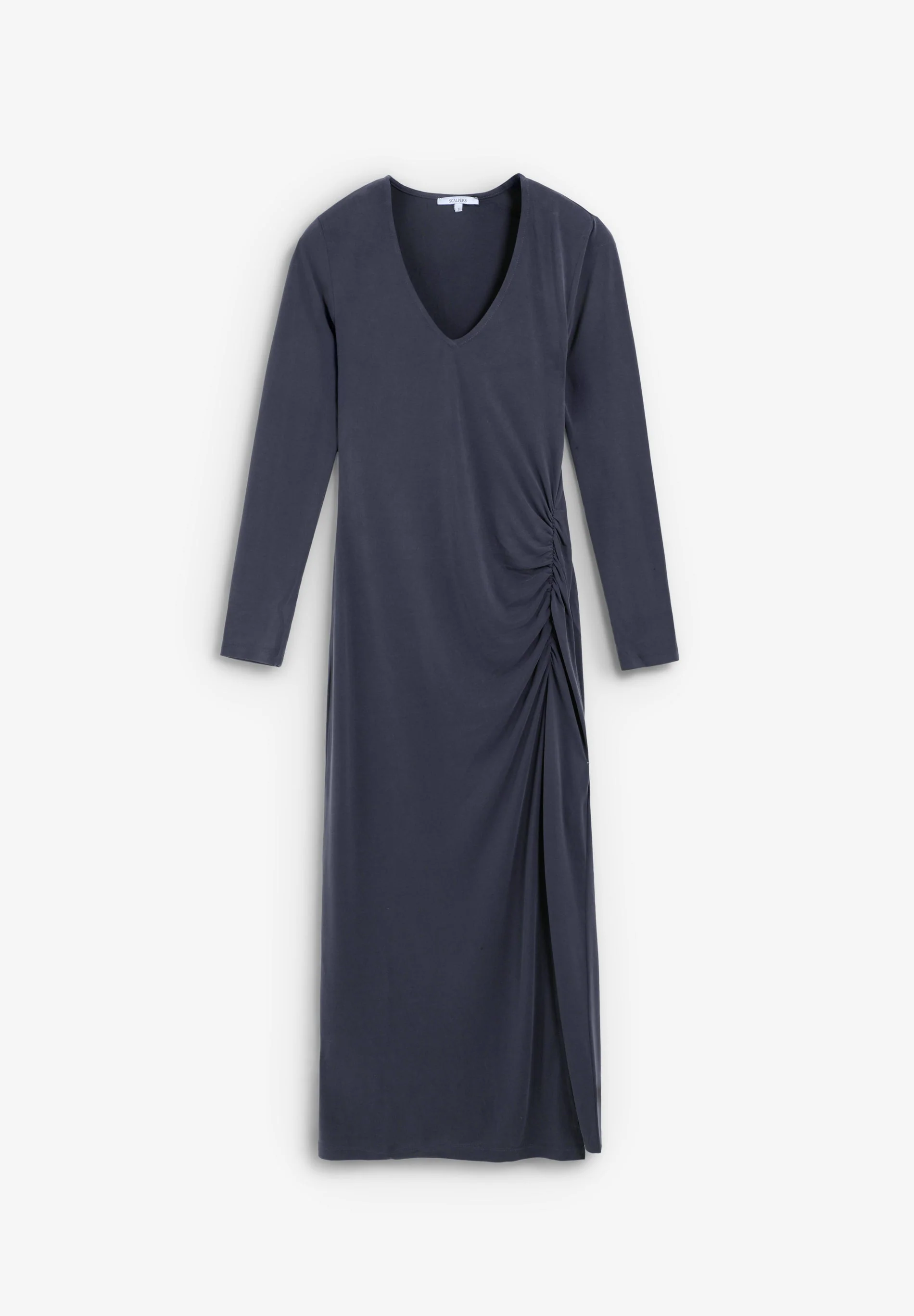 LONG DRESS WITH GATHERED SLIT - Image 5