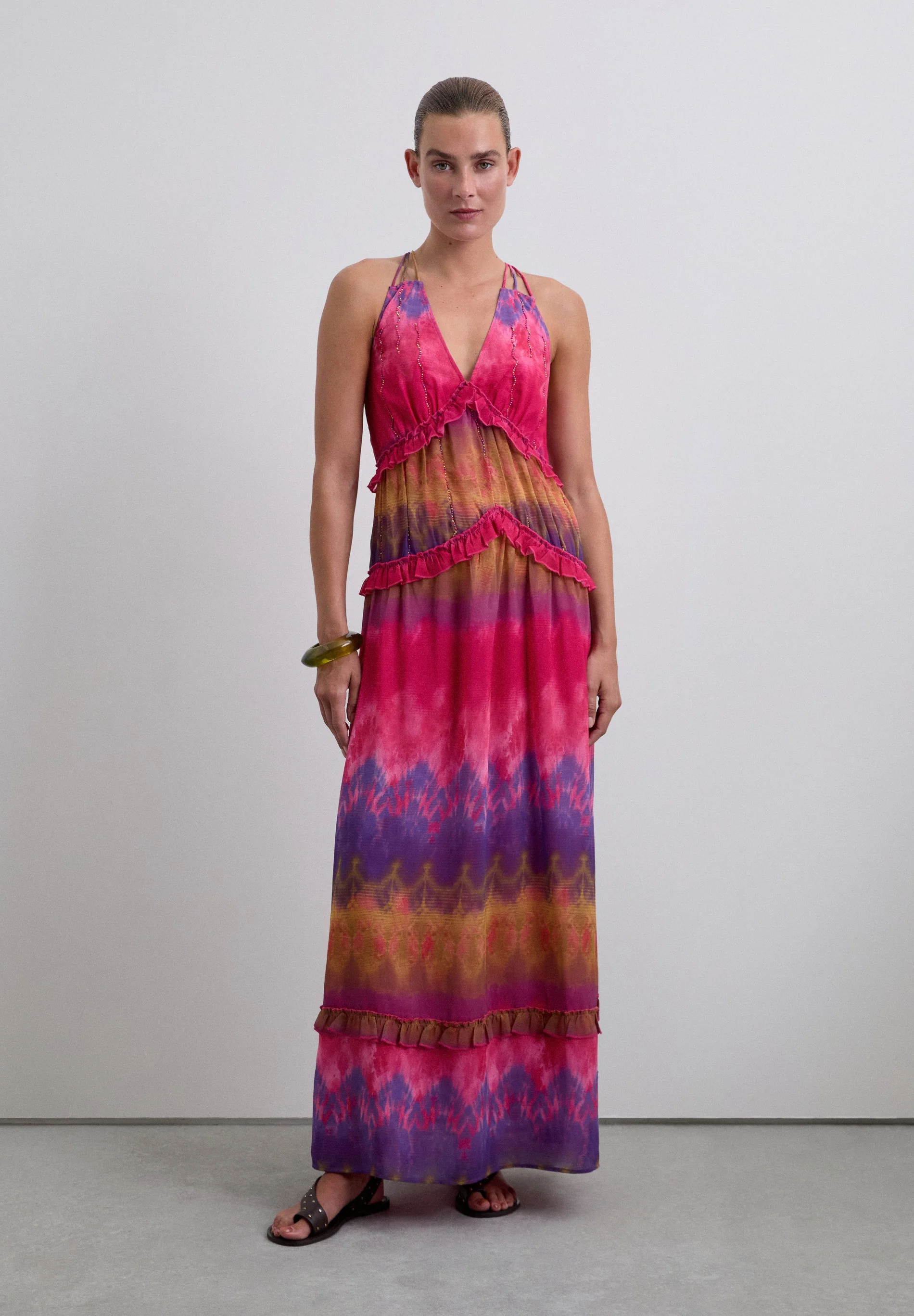 LONG TIE DYE DRESS - Image 2
