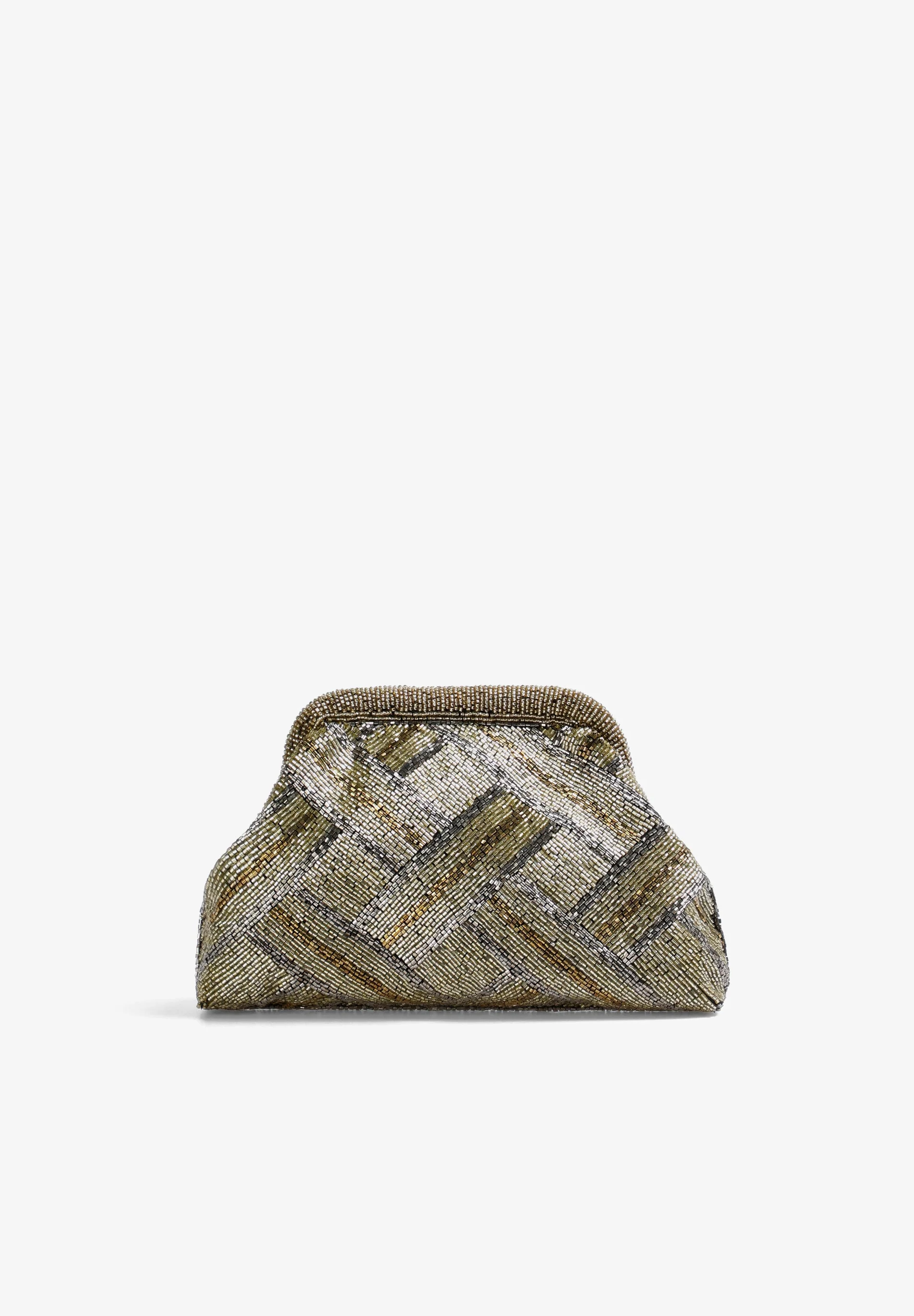 CLUTCH BAG WITH BEAD DETAIL