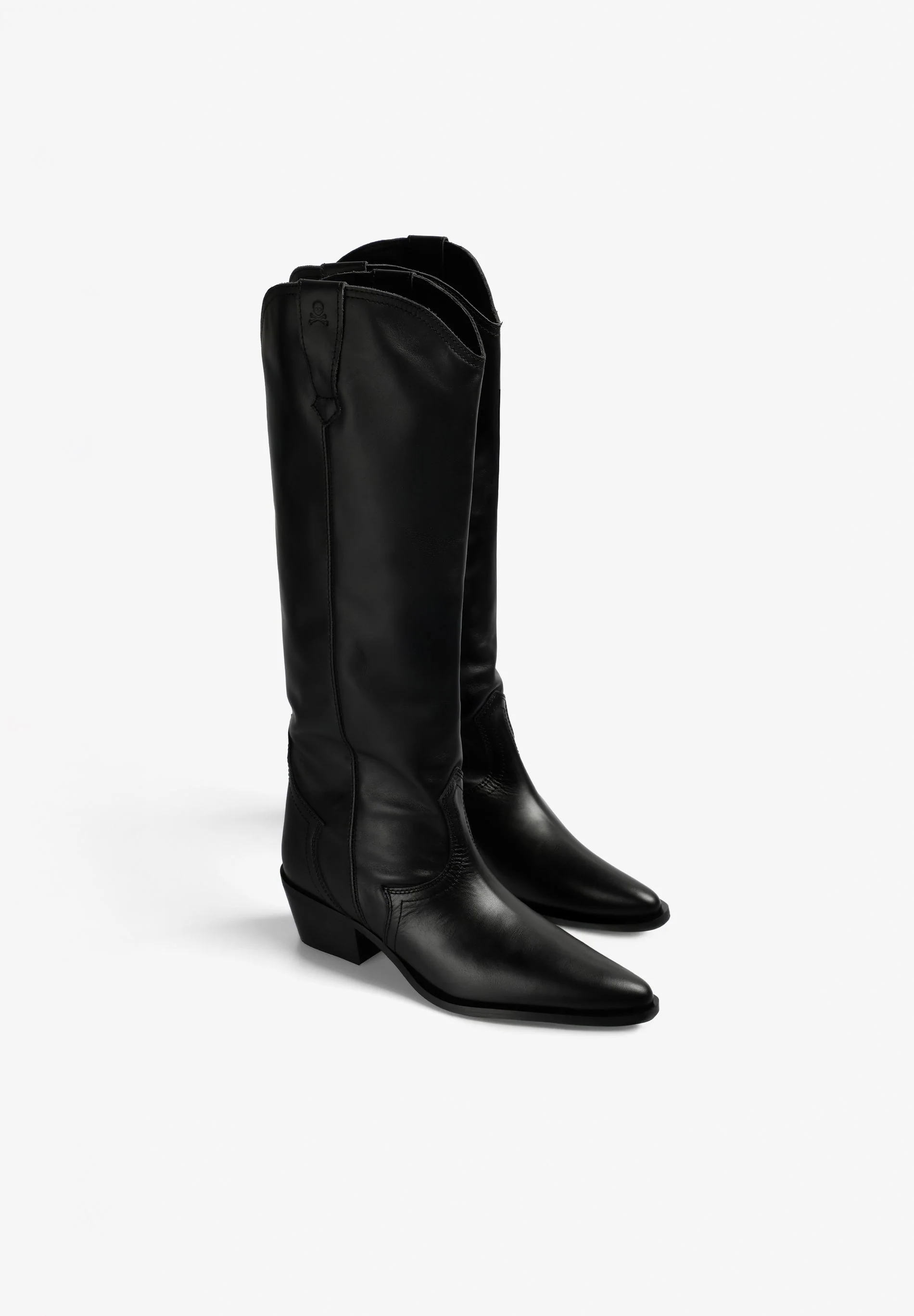 LEATHER KNEE-HIGH COWBOY BOOTS - Image 2