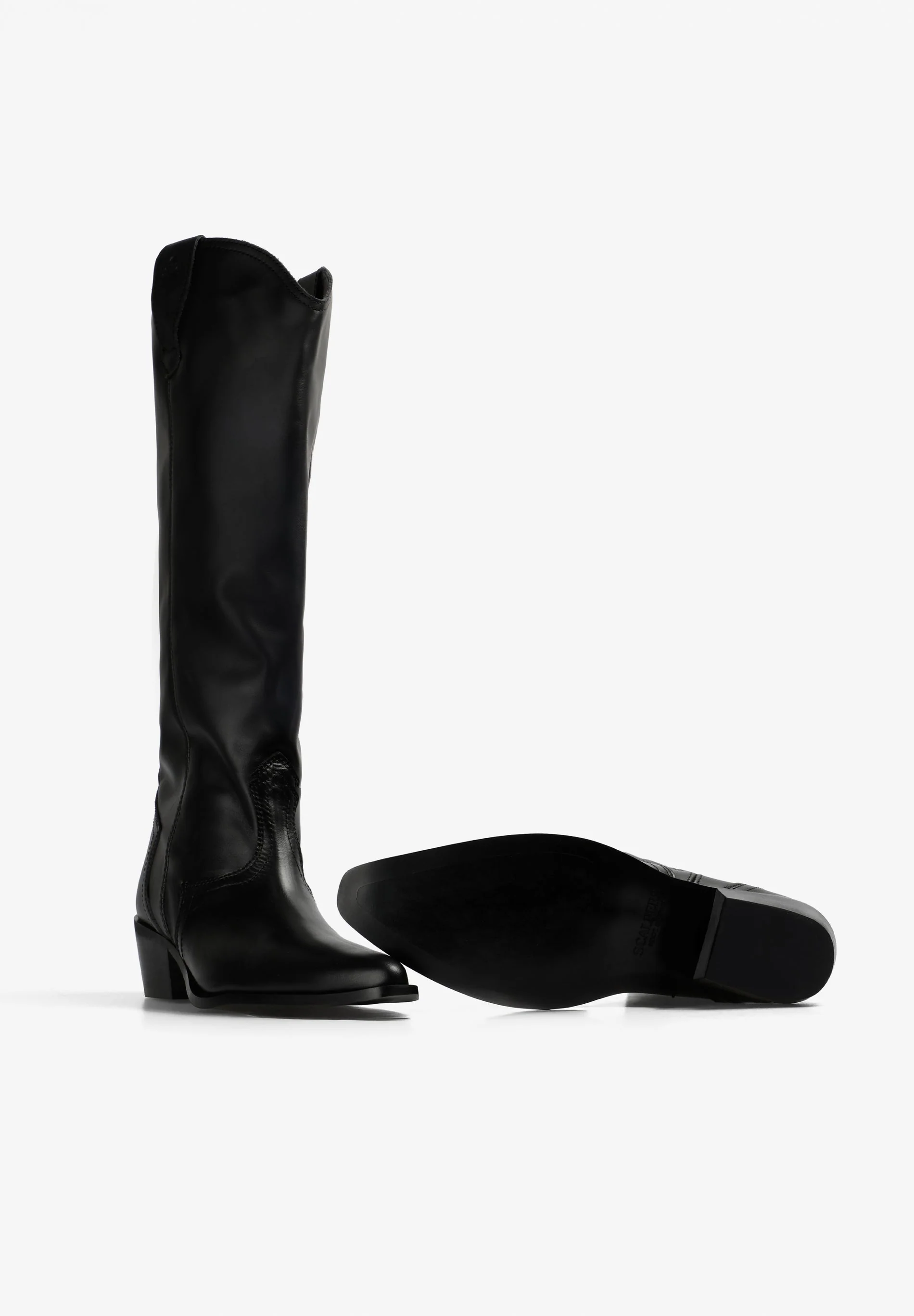 LEATHER KNEE-HIGH COWBOY BOOTS - Image 4