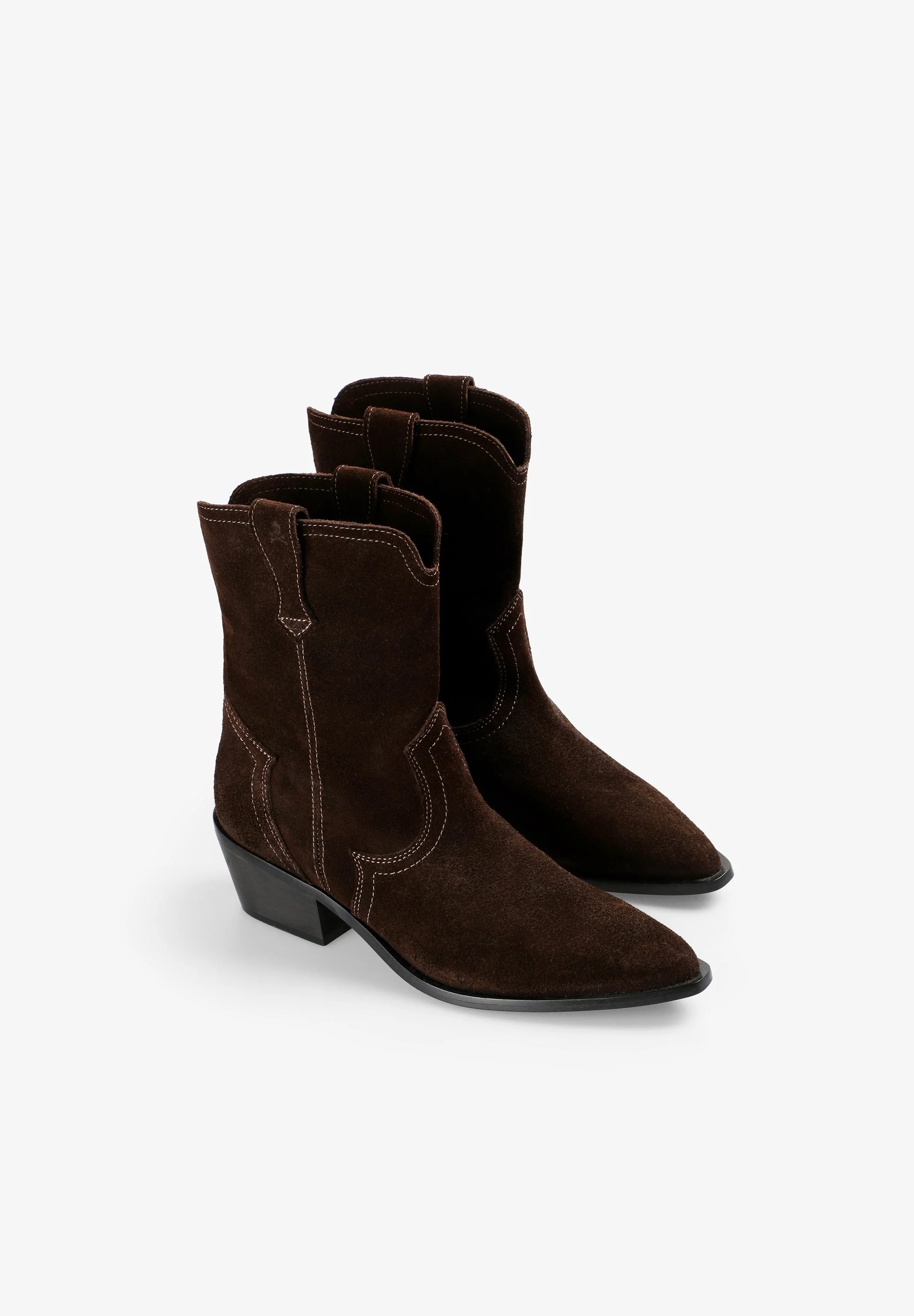LEATHER ANKLE COWBOY BOOTS - Image 2