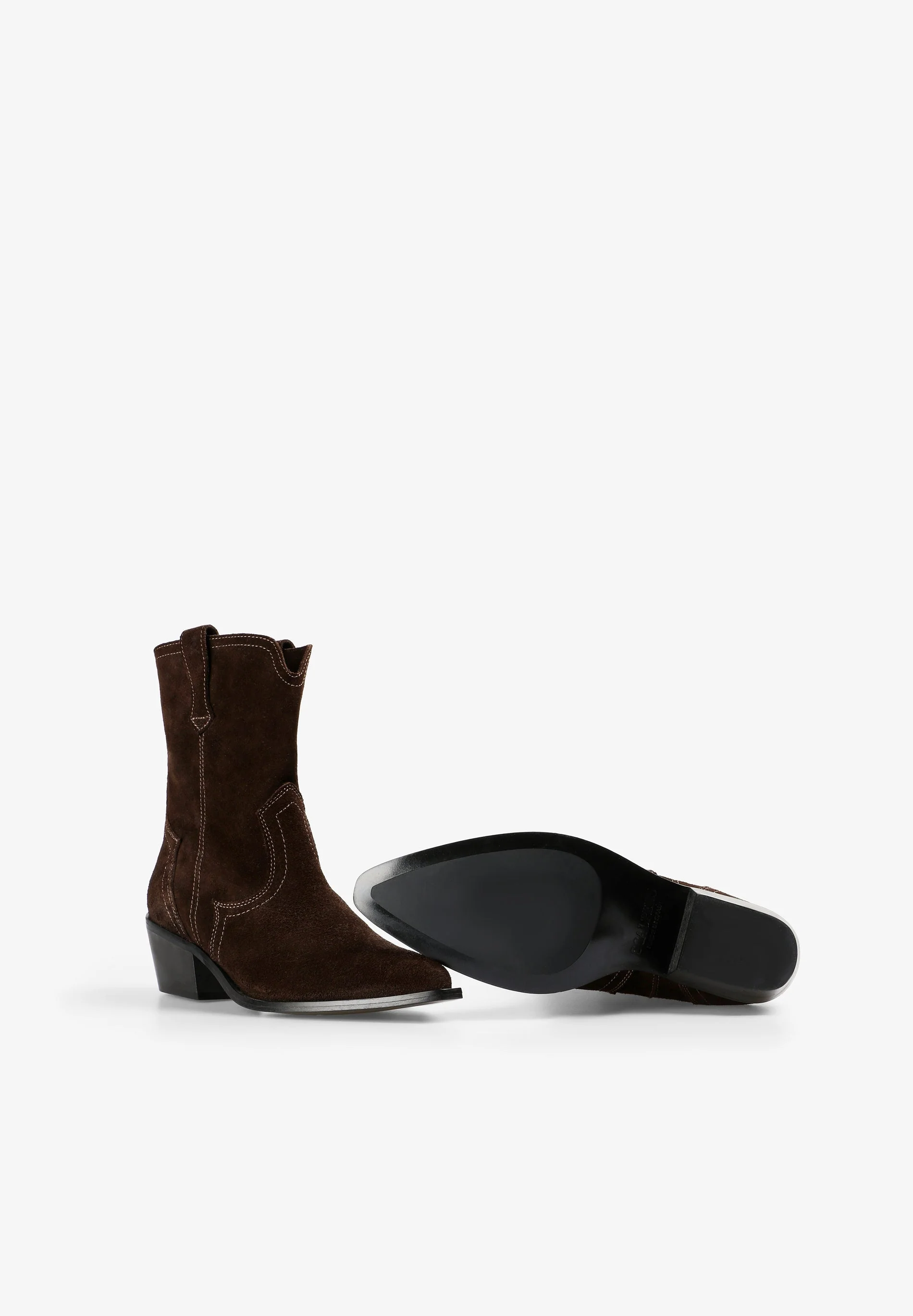LEATHER ANKLE COWBOY BOOTS - Image 4