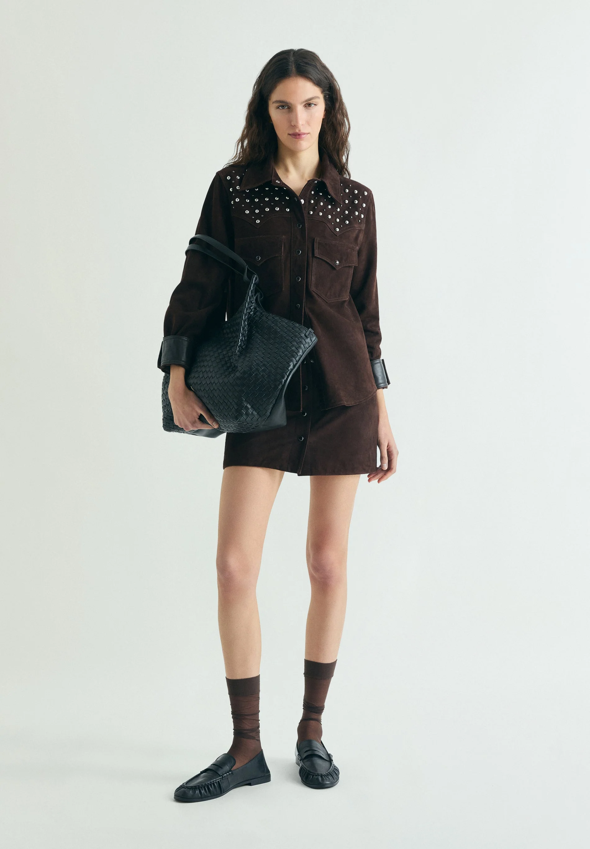 SUEDE SHIRT WITH STUDS - Image 2