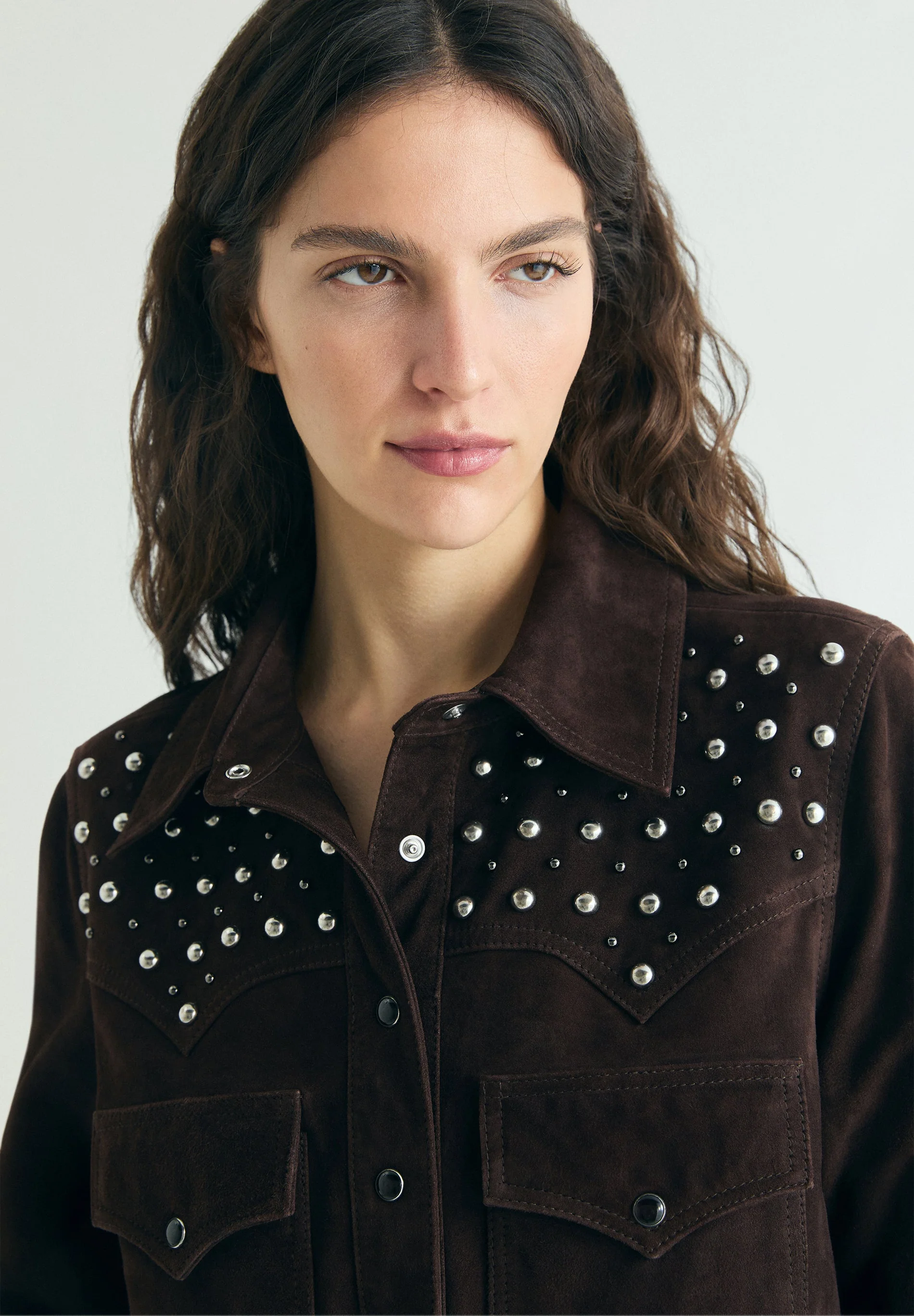 SUEDE SHIRT WITH STUDS - Image 4