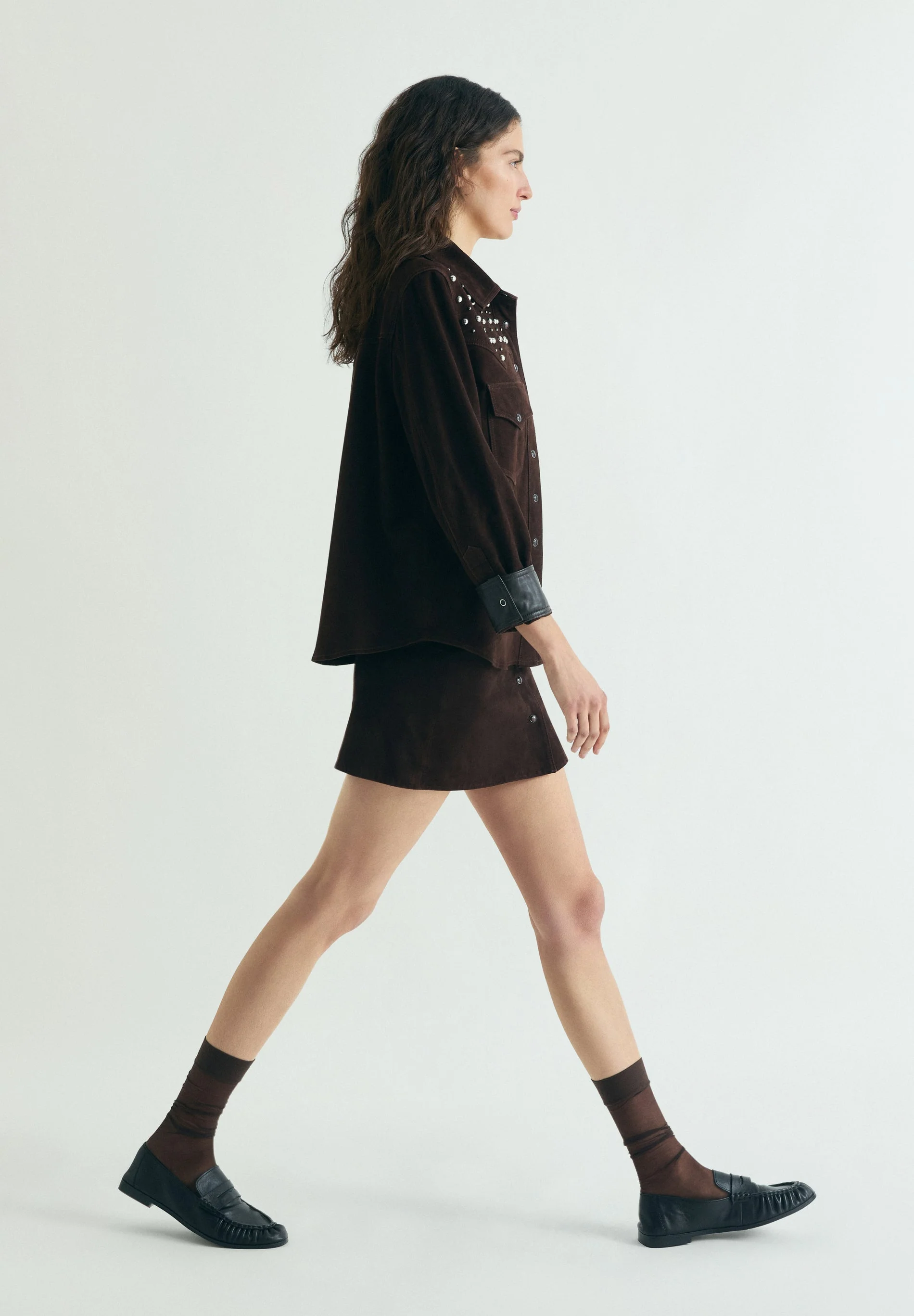 SUEDE SHIRT WITH STUDS - Image 5