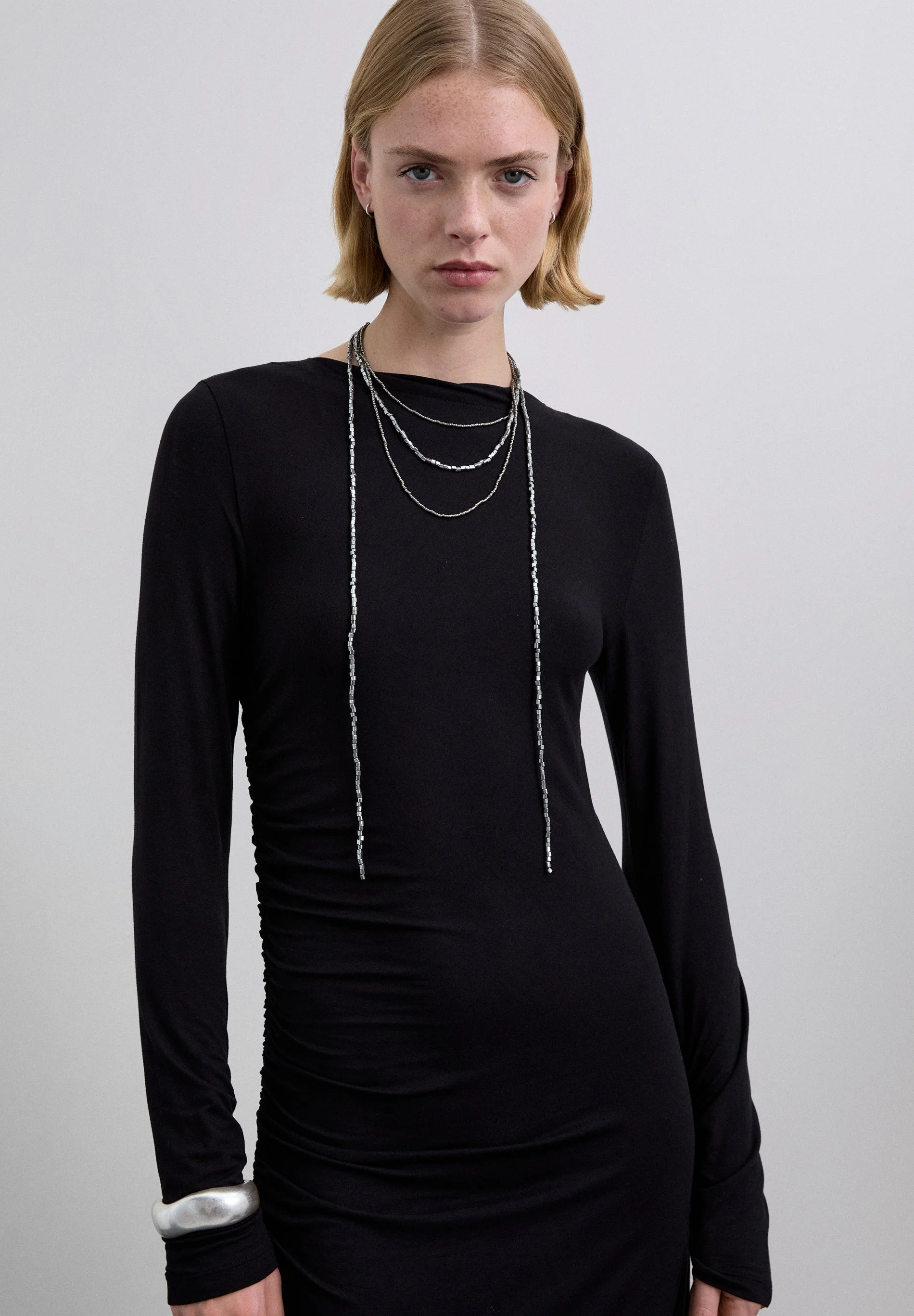 KNIT DRESS WITH COLLAR - Image 3