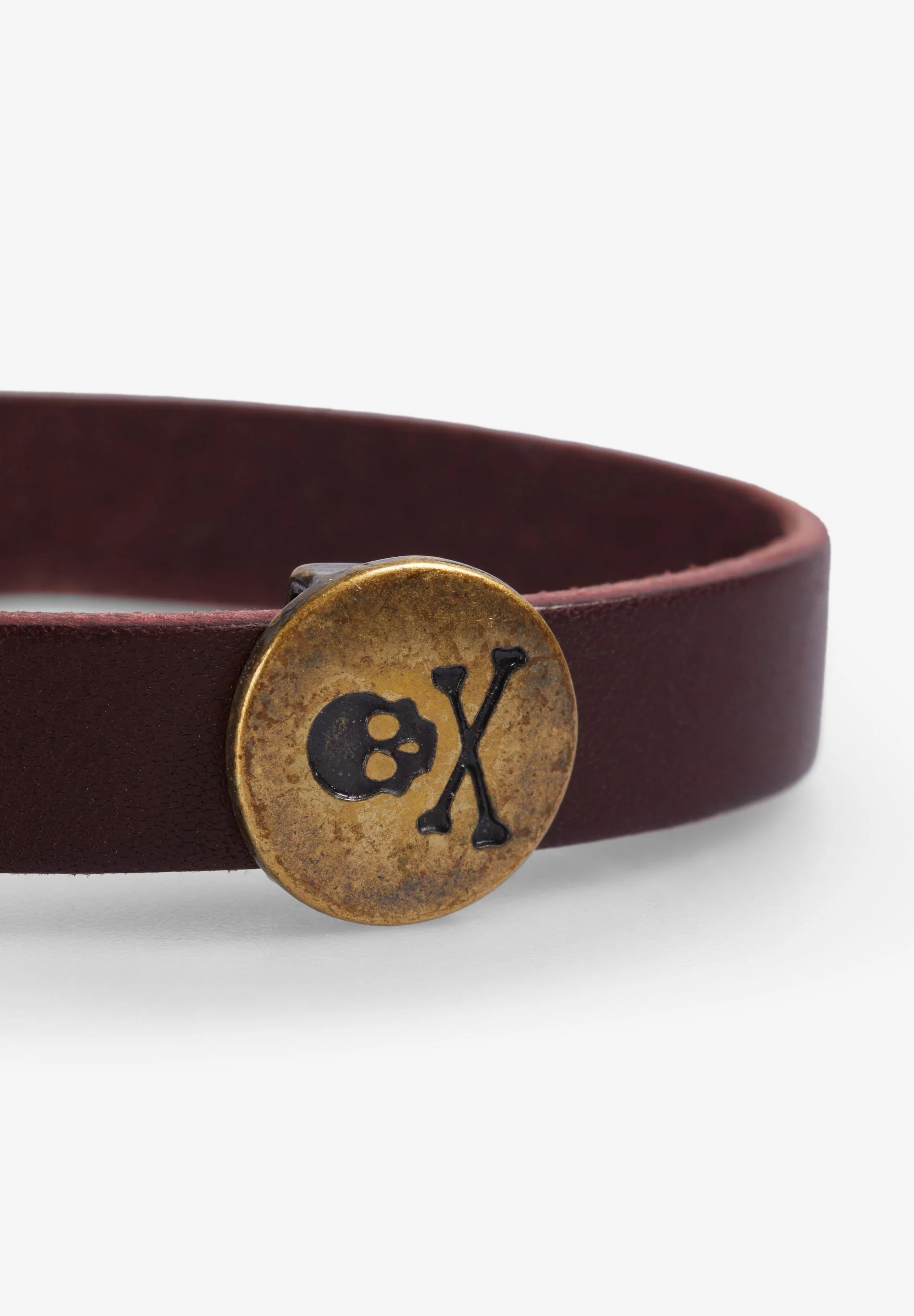 100% LEATHER BRACELET WITH SKULL - Image 3
