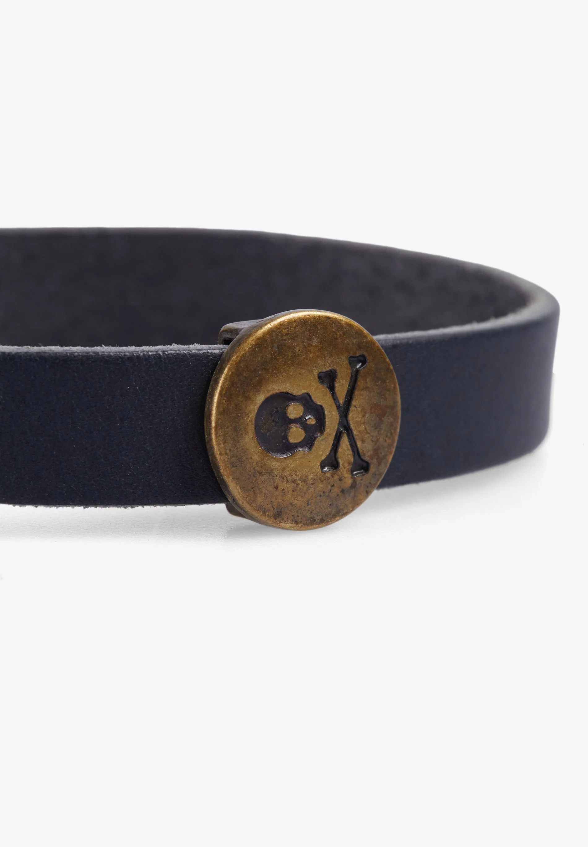 100% LEATHER BRACELET WITH SKULL - Image 3