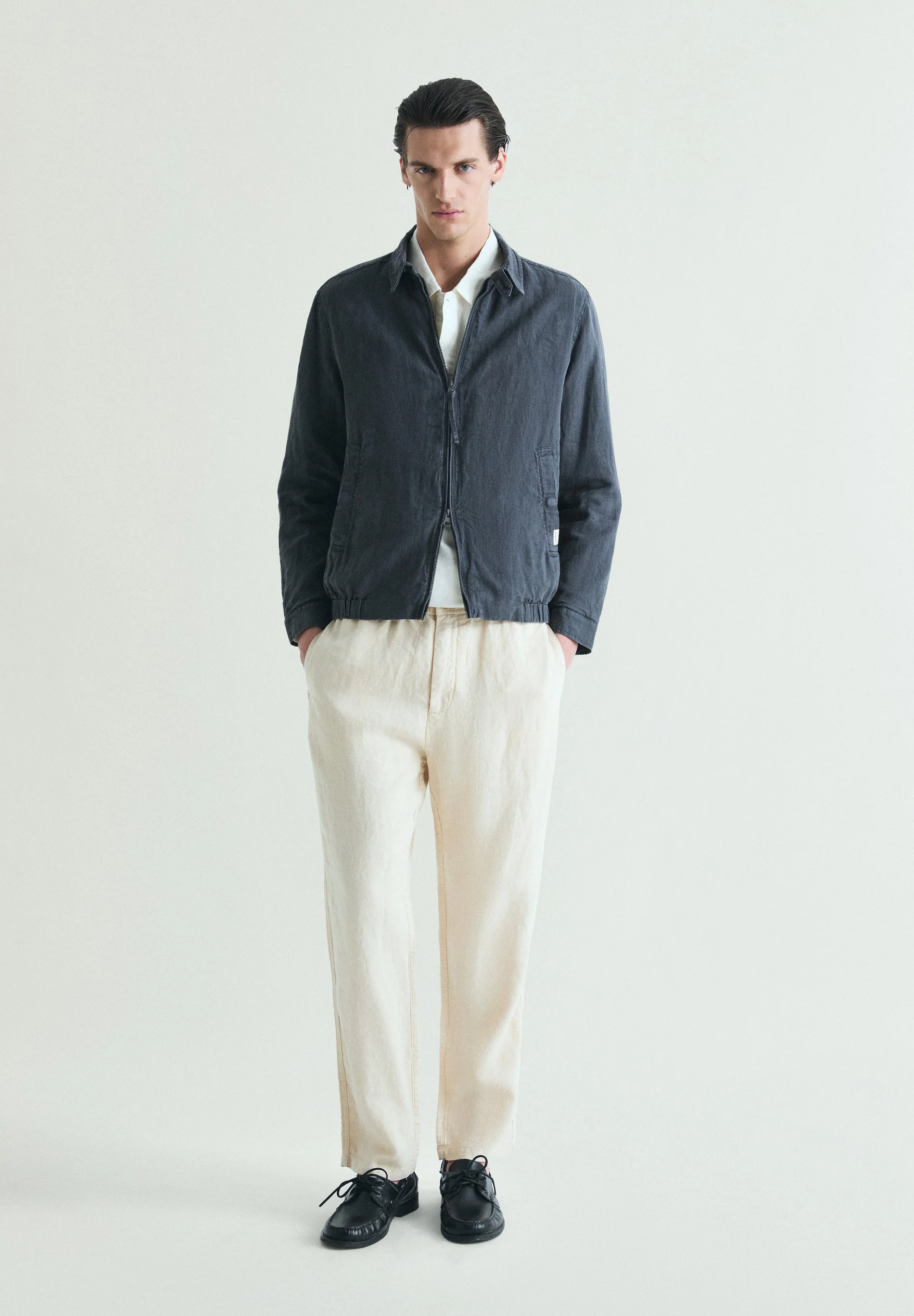 LINEN BOMBER JACKET - Image 4
