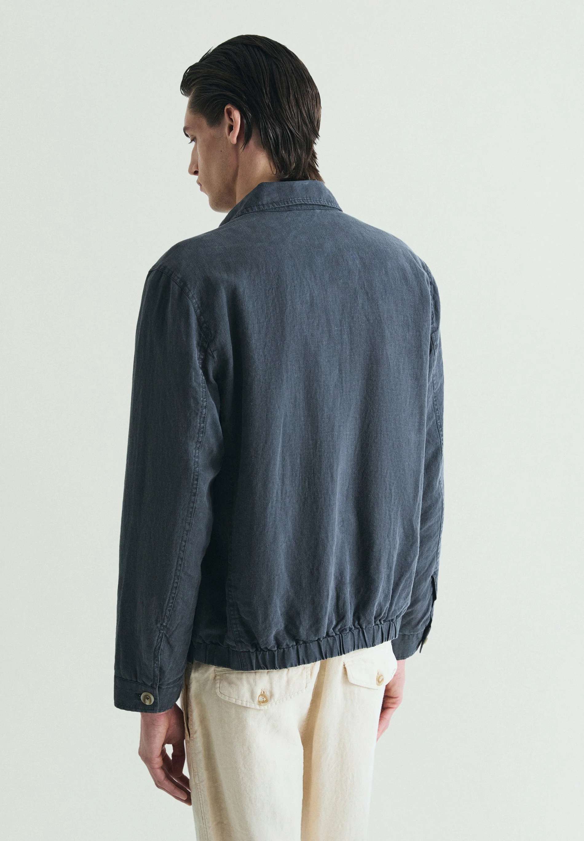 LINEN BOMBER JACKET - Image 5