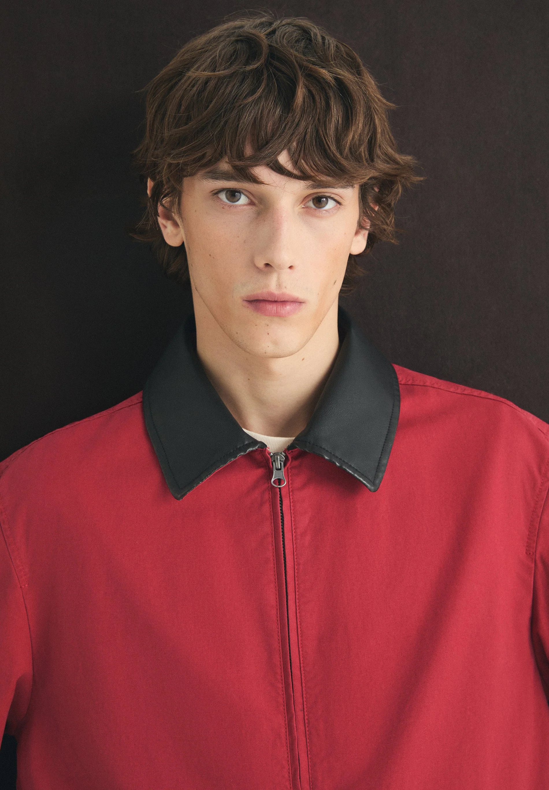 BOMBER JACKET WITH CONTRAST COLLAR - Image 2