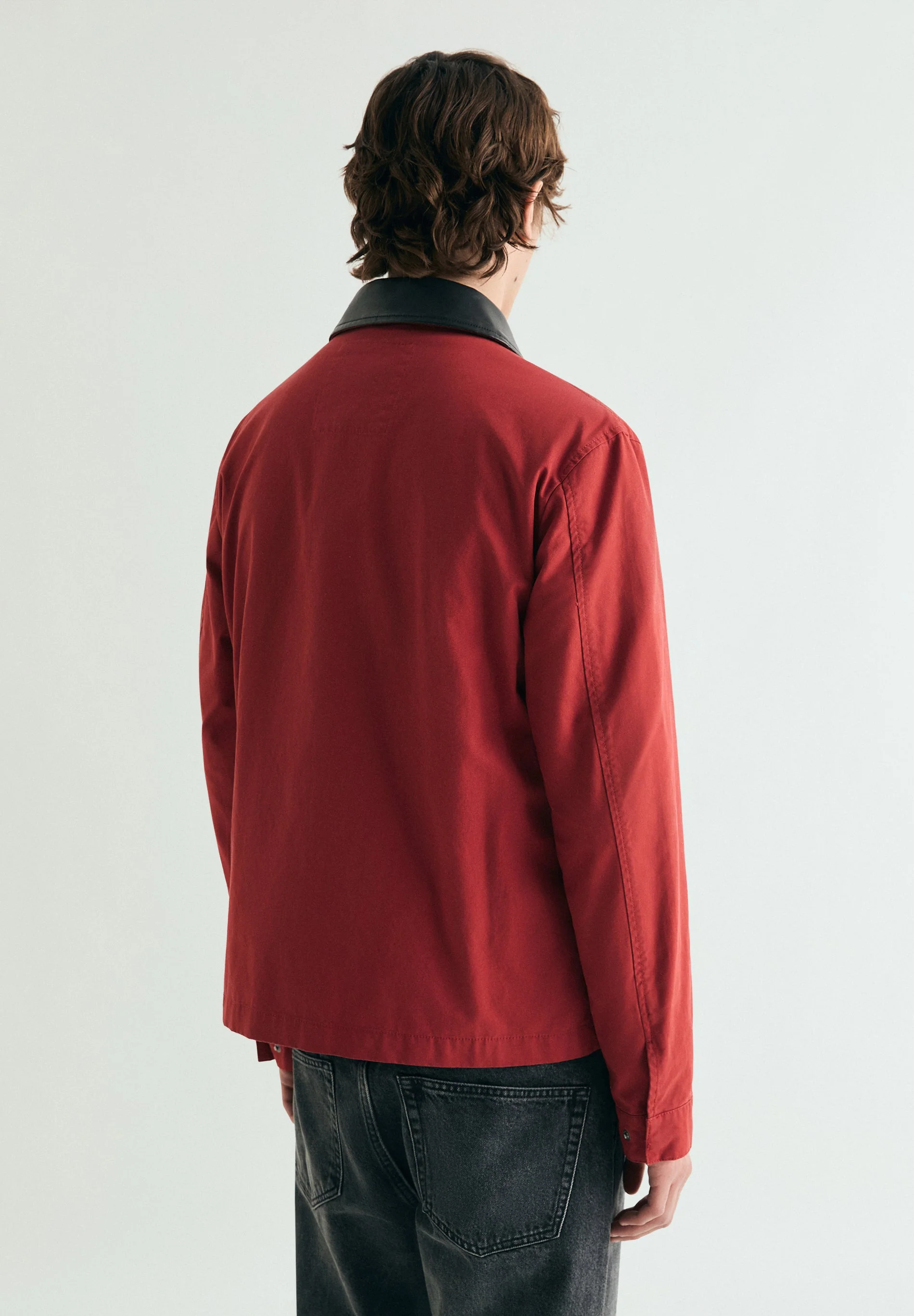 BOMBER JACKET WITH CONTRAST COLLAR - Image 5