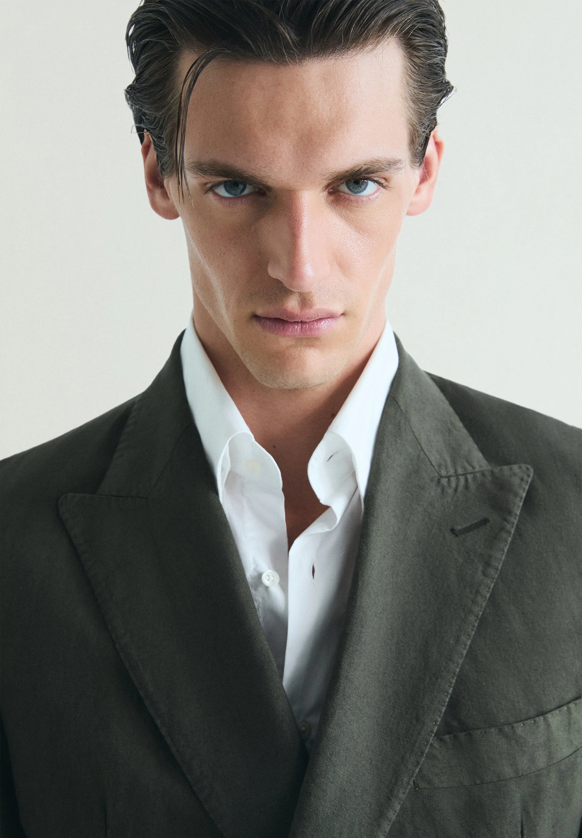 DOUBLE-BREASTED LINEN SUIT BLAZER - Image 4