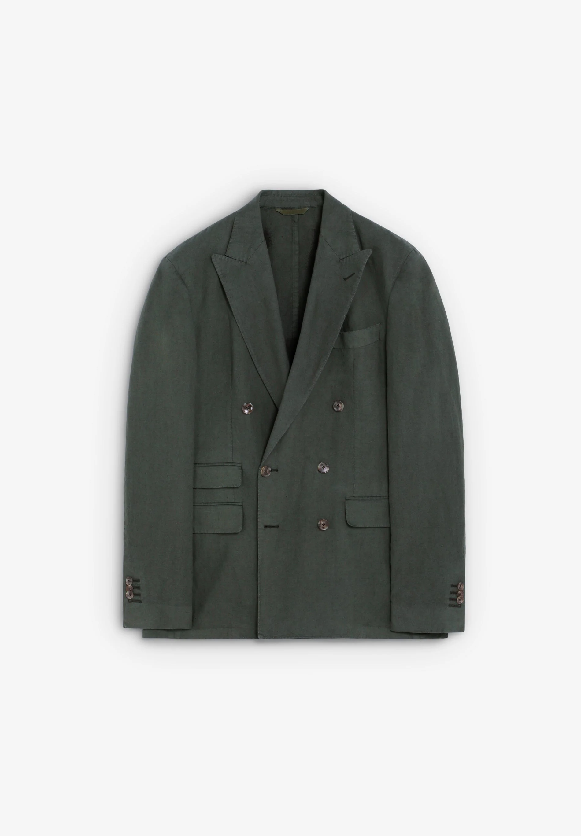 DOUBLE-BREASTED LINEN SUIT BLAZER - Image 7