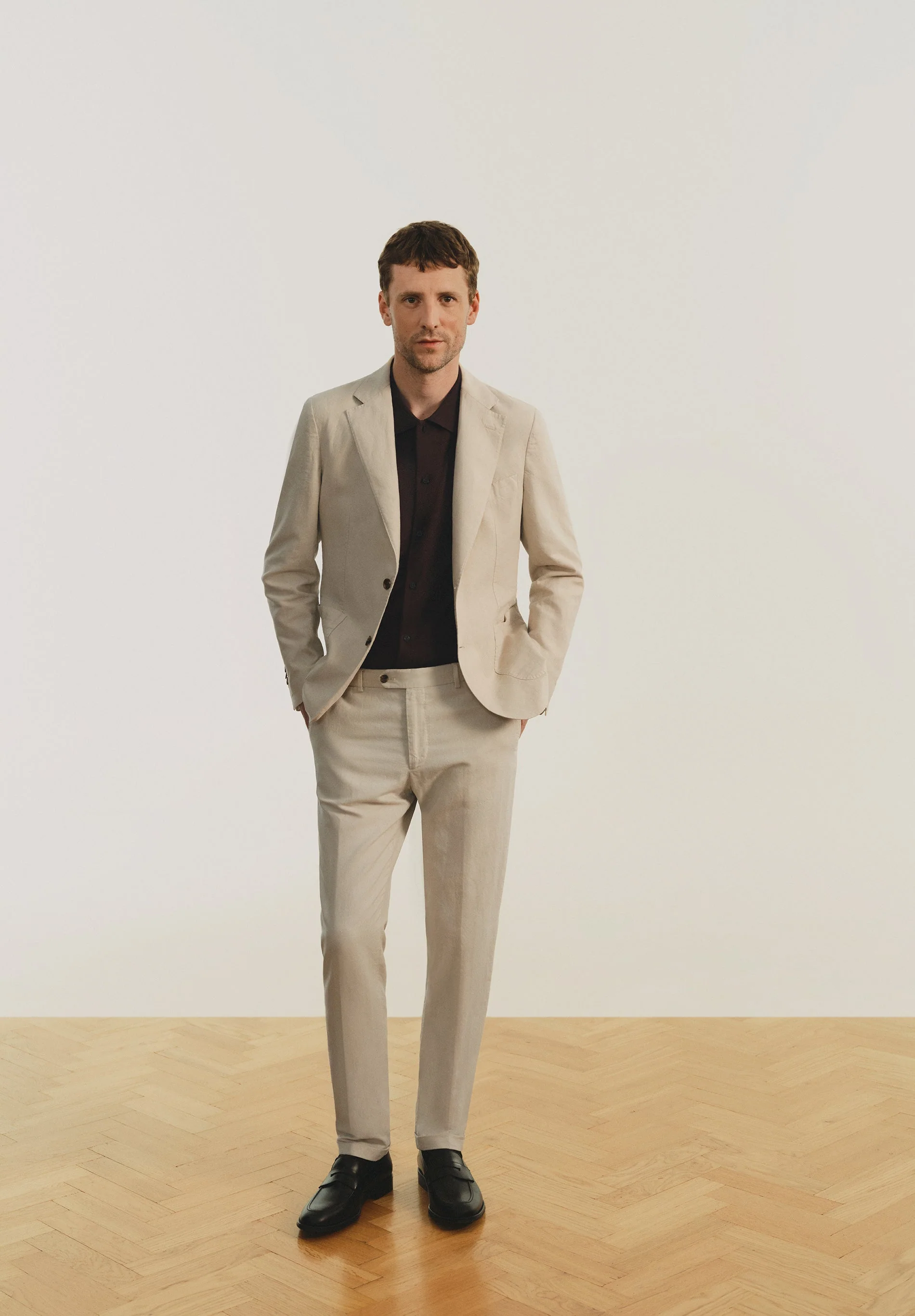 LINEN SUIT TROUSERS
