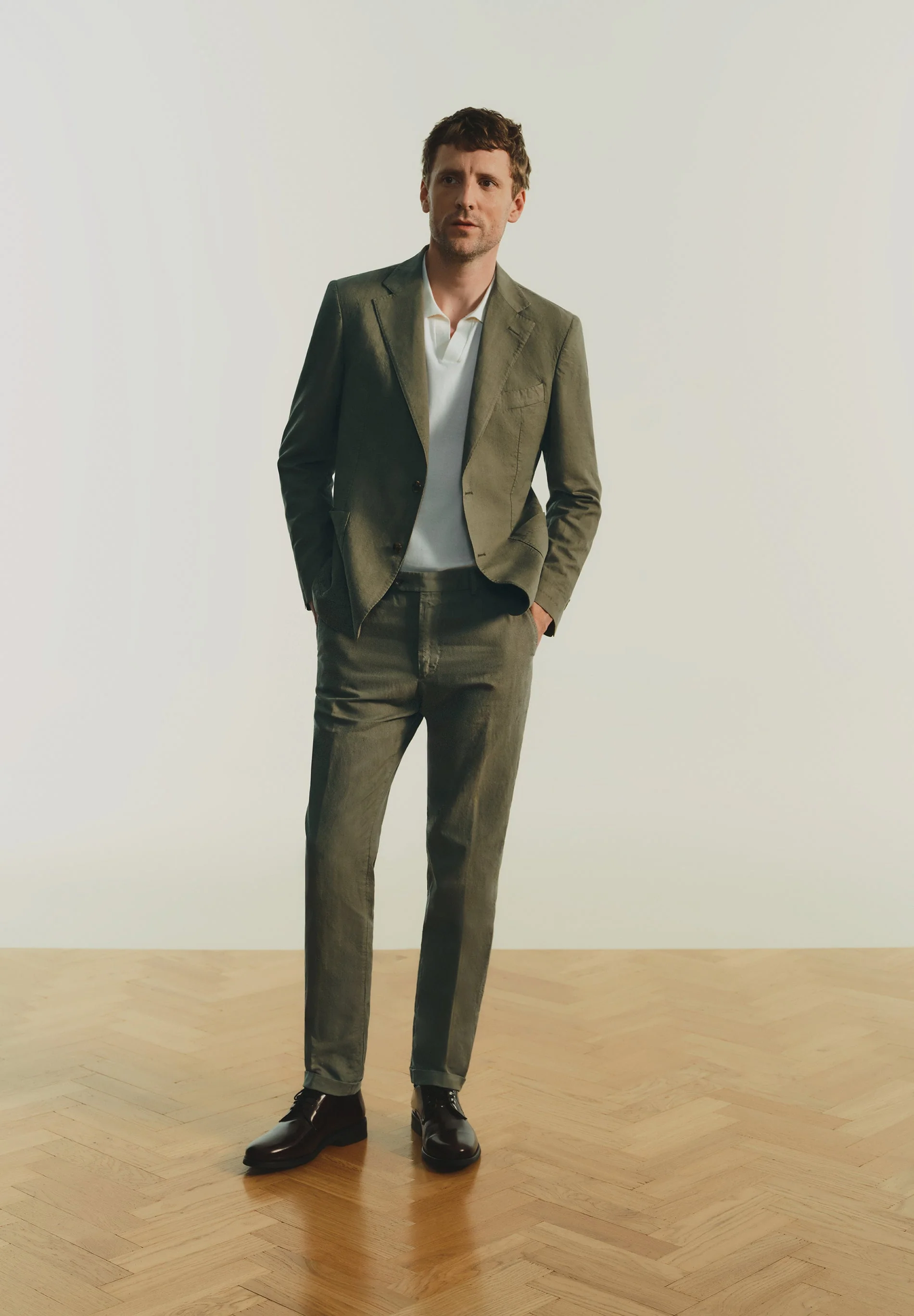 LINEN SUIT TROUSERS
