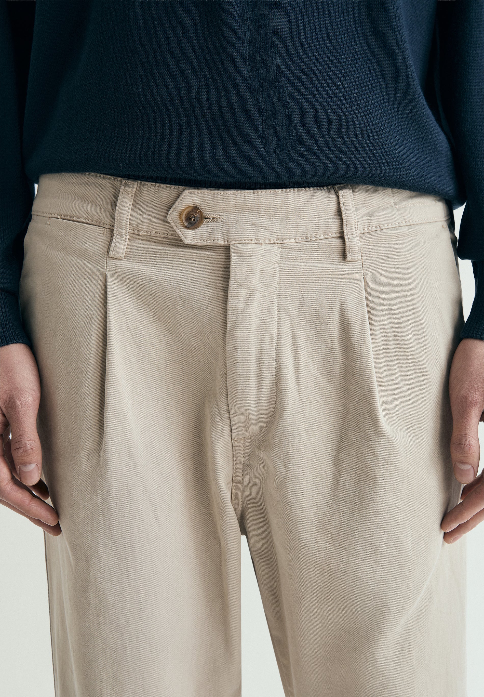 CHINO TROUSERS WITH DARTS - Image 3