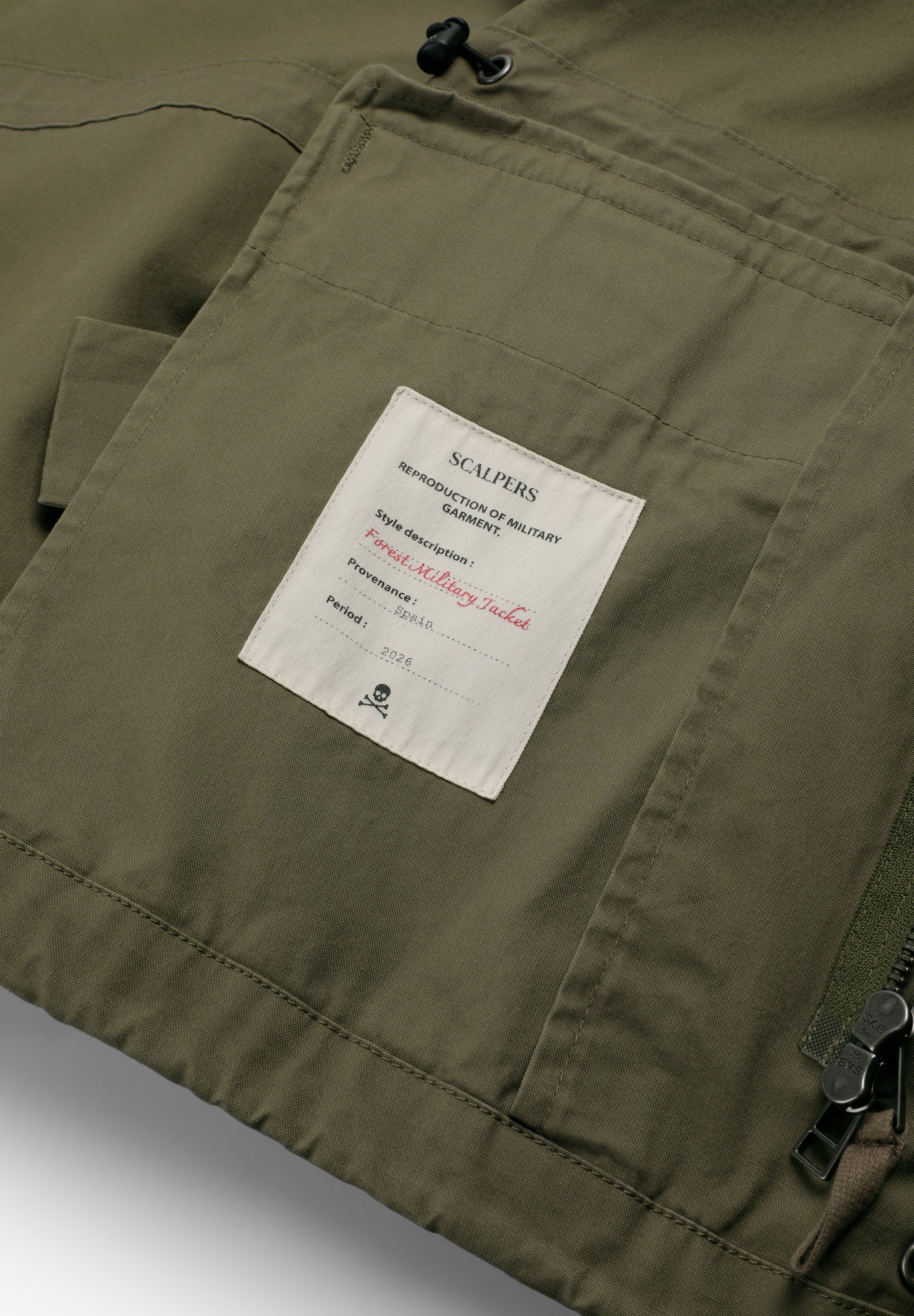 MILITARY JACKET WITH CONCEALED HOOD - Image 17