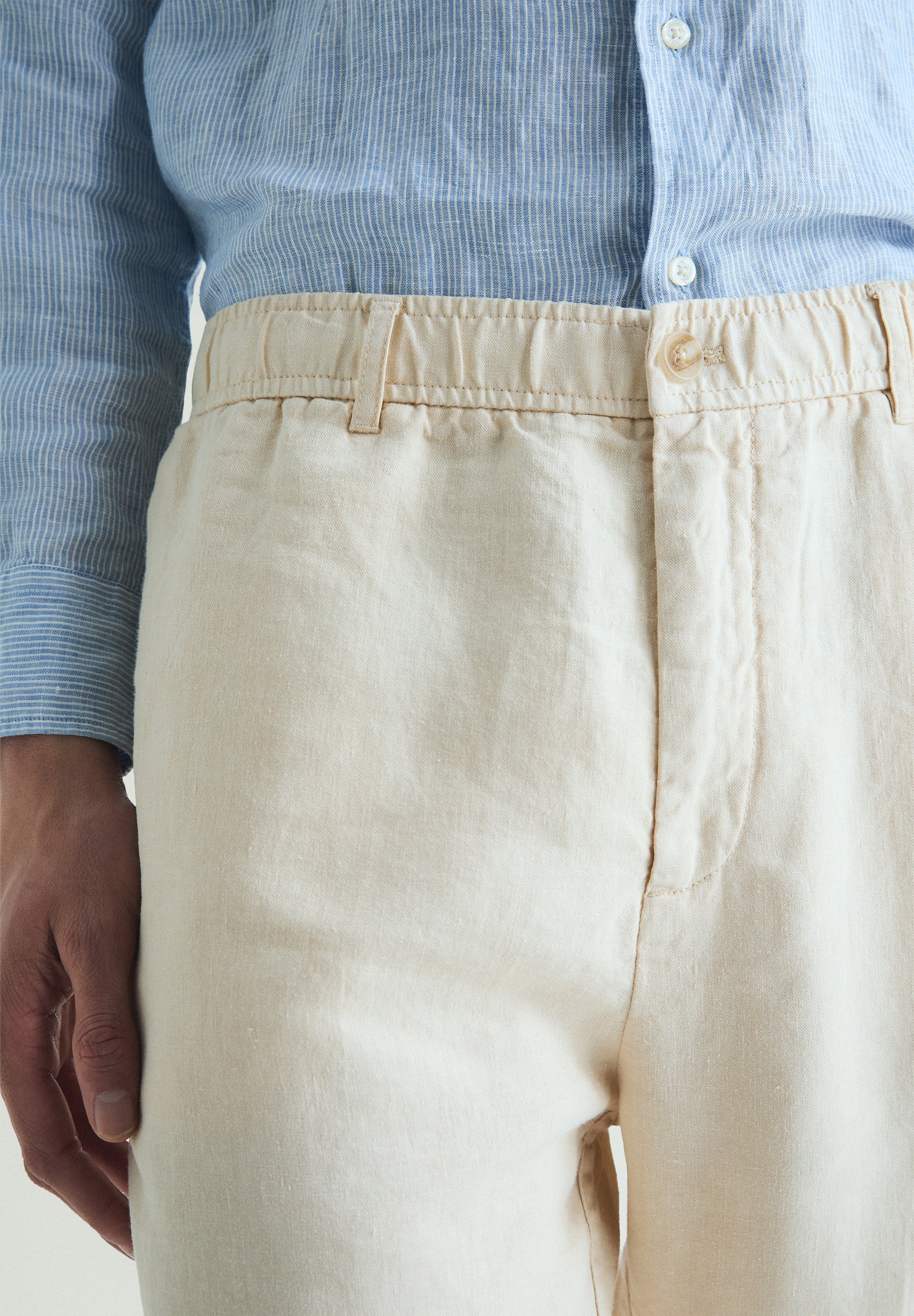 RELAXED FIT LINEN TROUSERS - Image 4