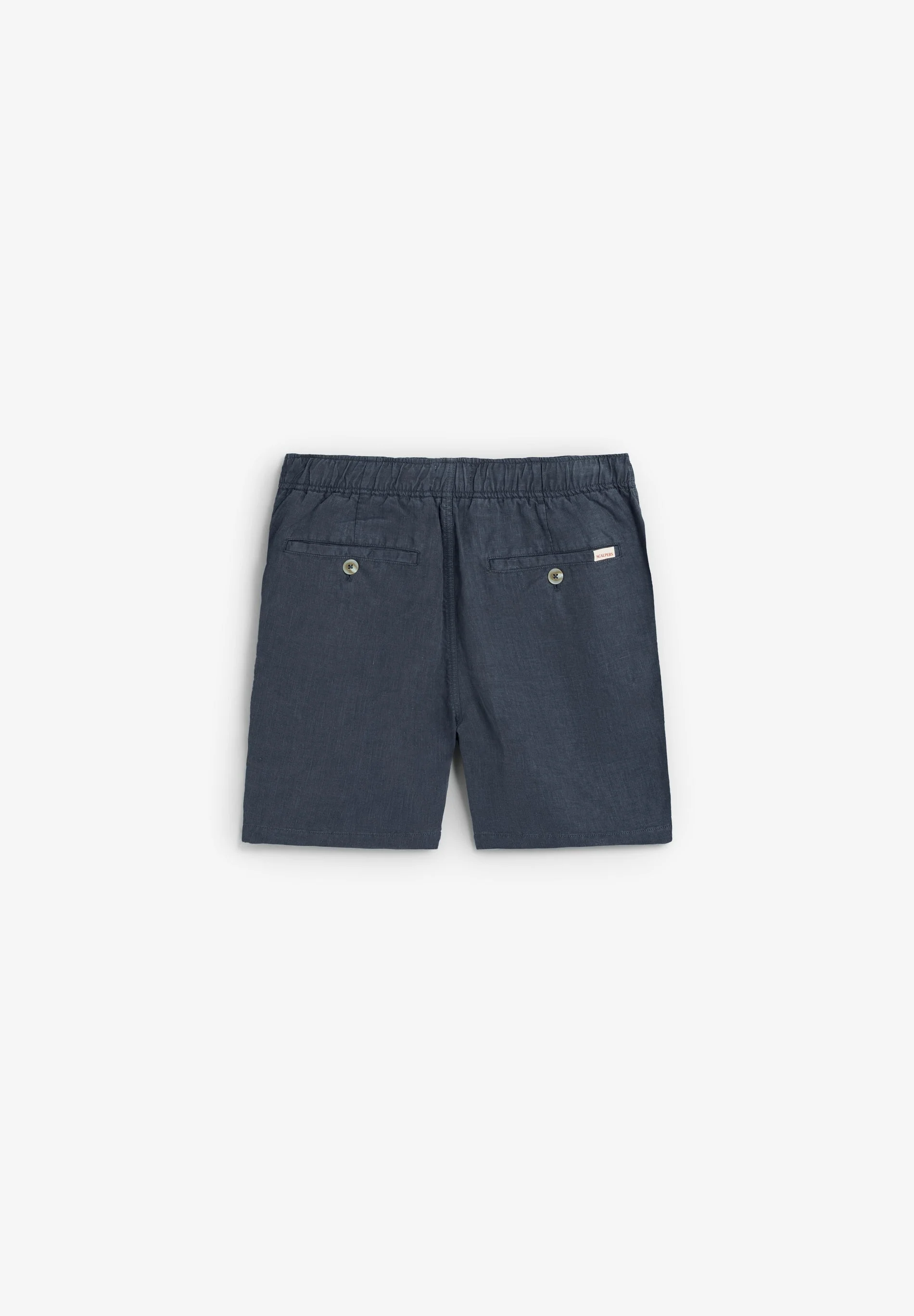 LINEN BERMUDA SHORTS WITH VISIBLE SEAMS - Image 5