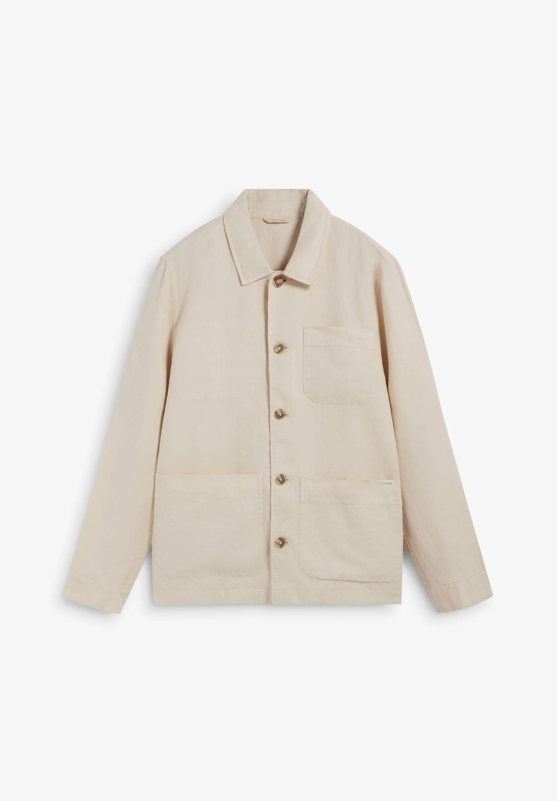 LINEN OVERSHIRT WITH POCKETS - Image 4