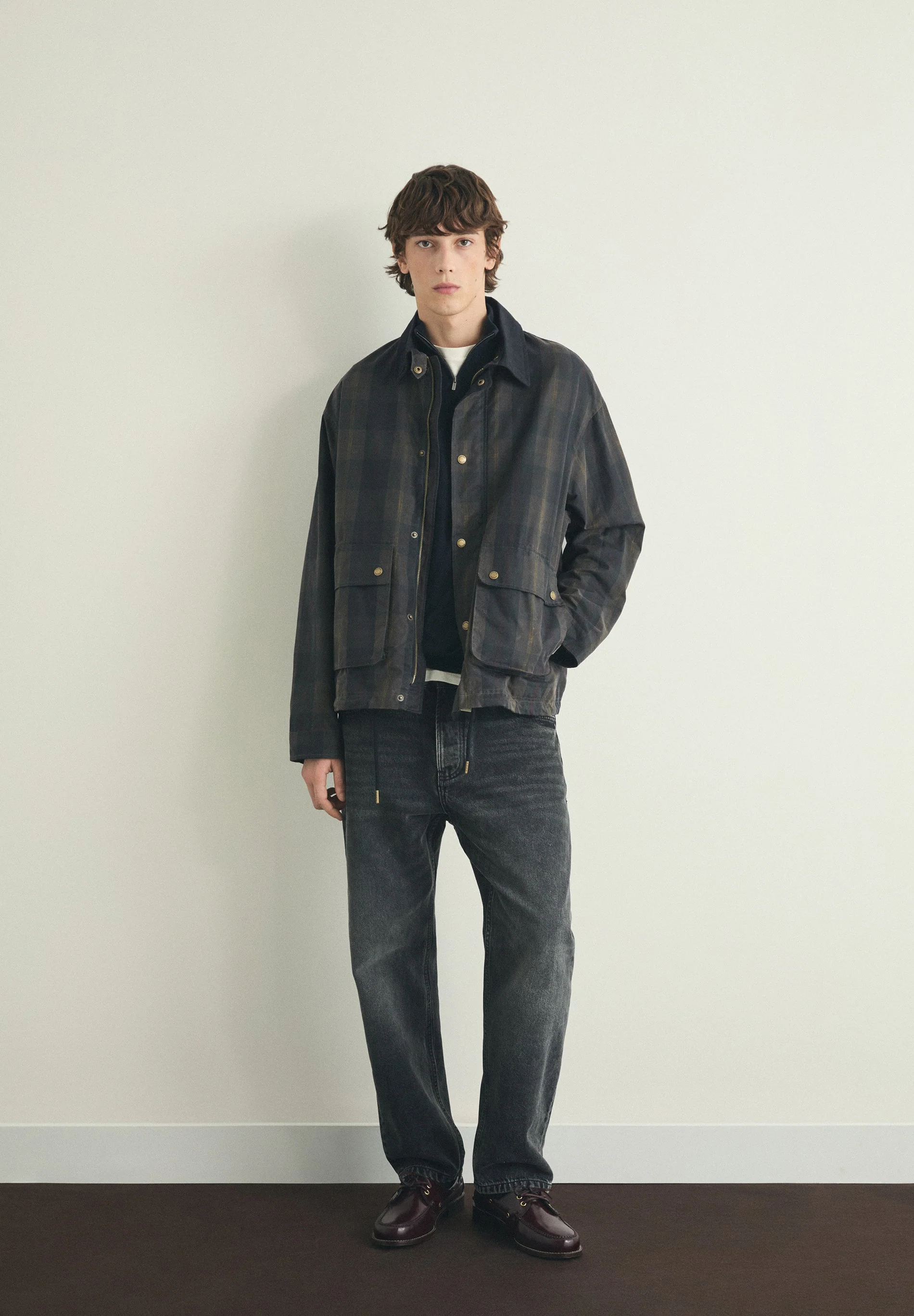 CHECK WAXED JACKET