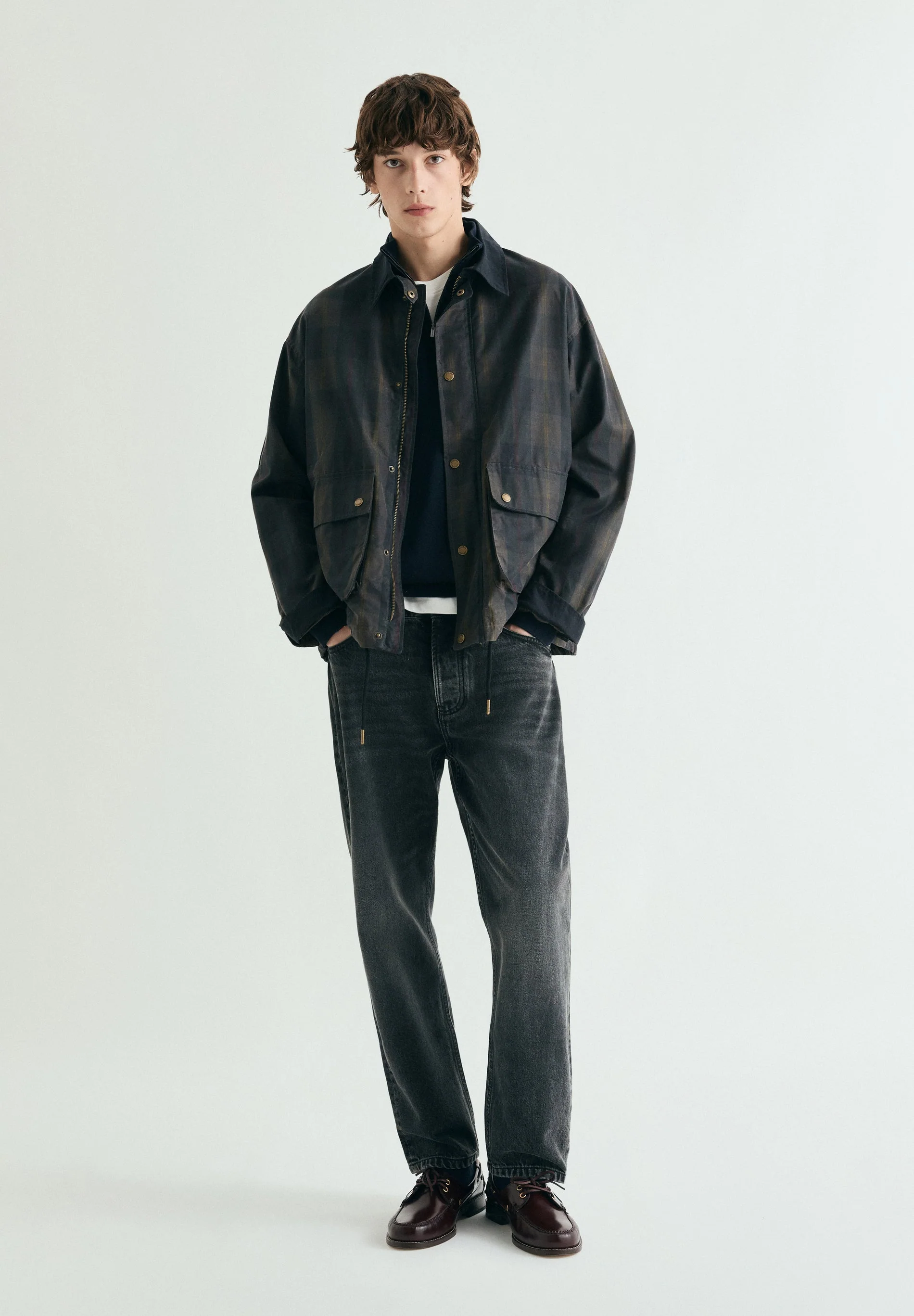 CHECK WAXED JACKET - Image 2