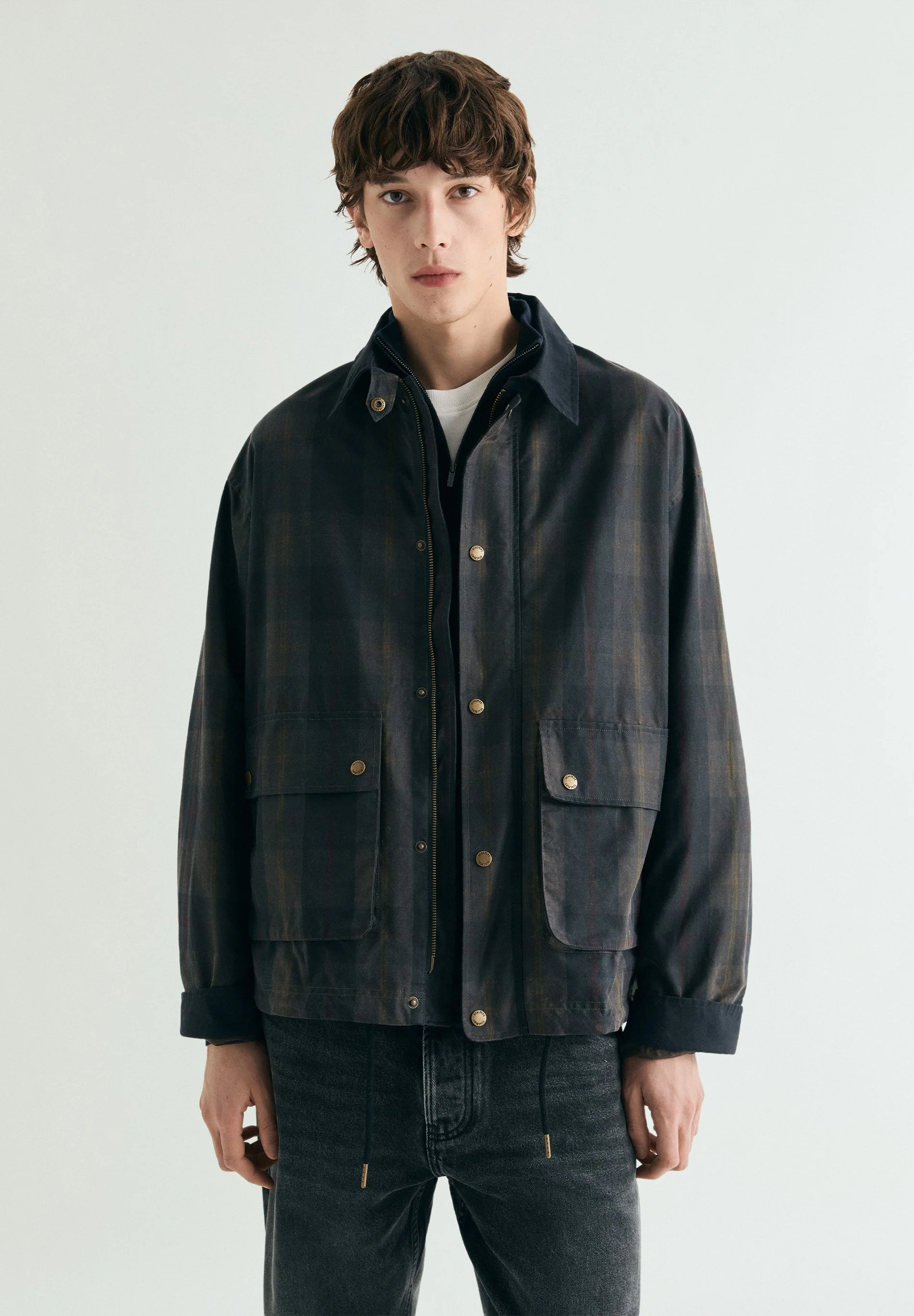 CHECK WAXED JACKET - Image 6