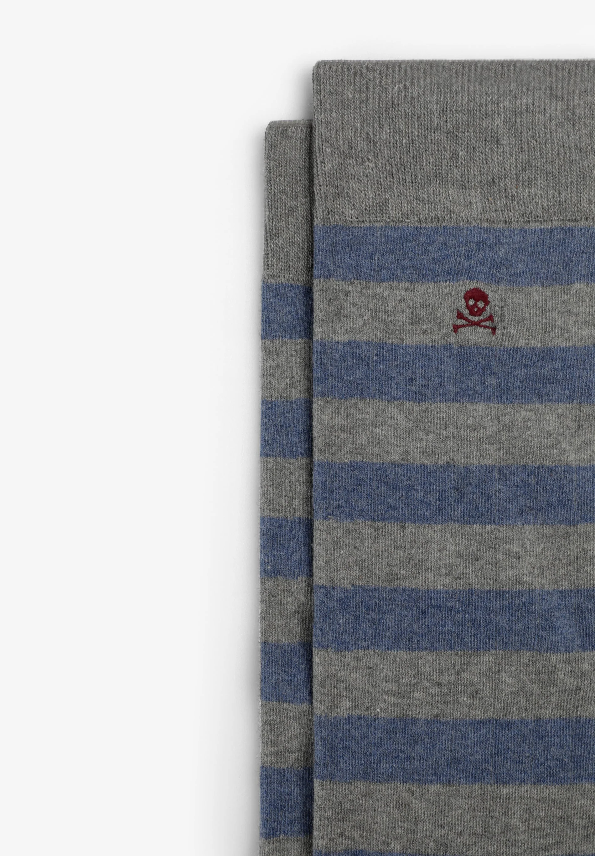 STRIPED EMBROIDERED SKULL SOCKS - Image 2