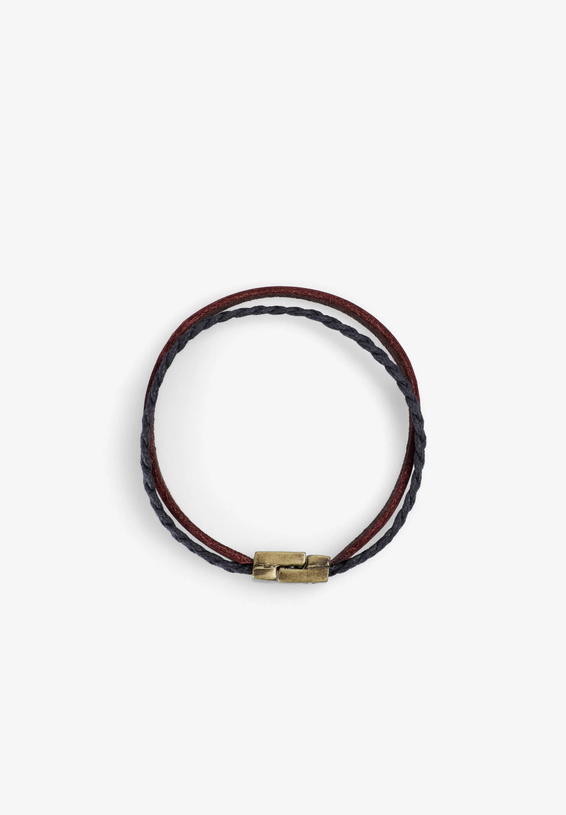 LEATHER AND WAXED CORD BRACELET - Image 2