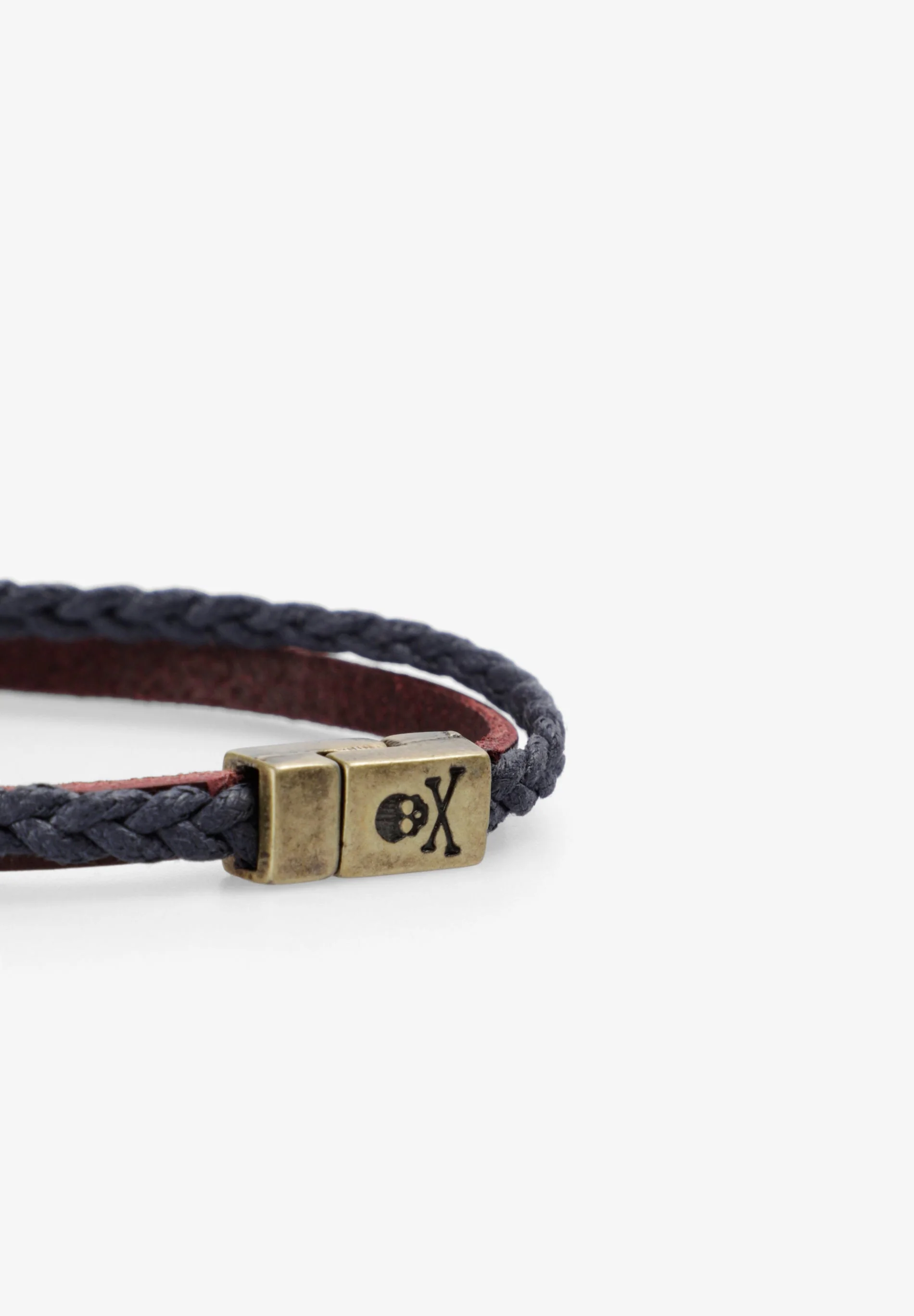 LEATHER AND WAXED CORD BRACELET - Image 3