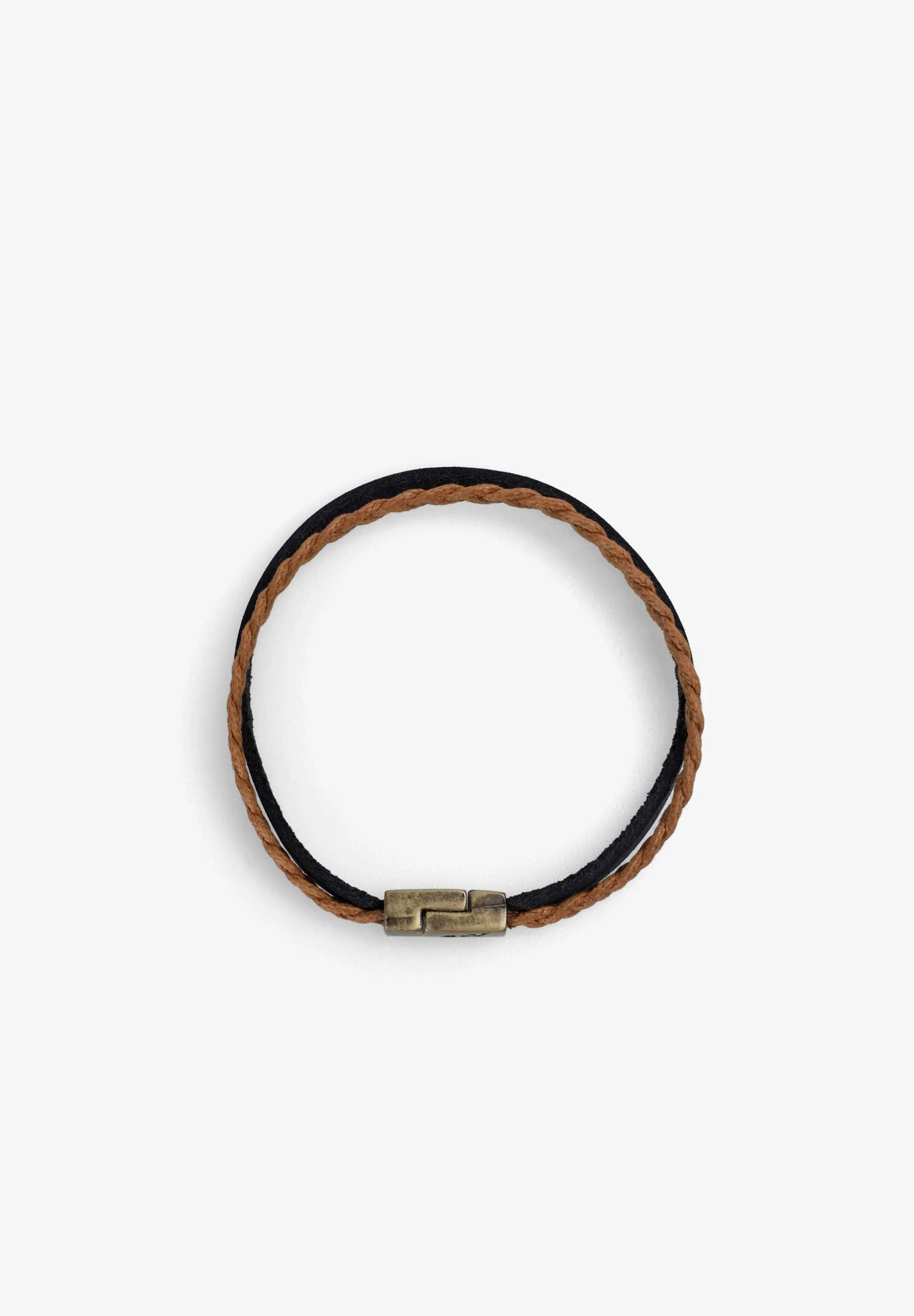 LEATHER AND WAXED CORD BRACELET - Image 2