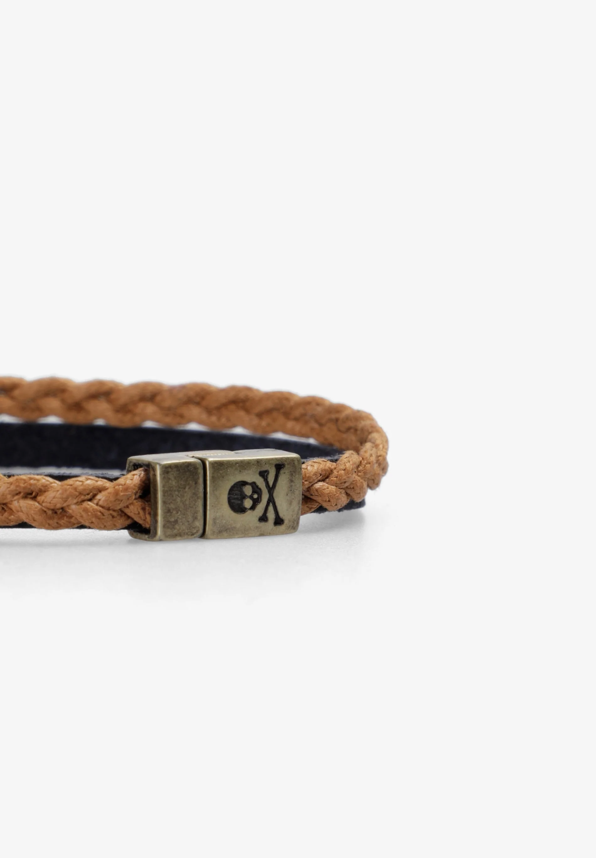 LEATHER AND WAXED CORD BRACELET - Image 3