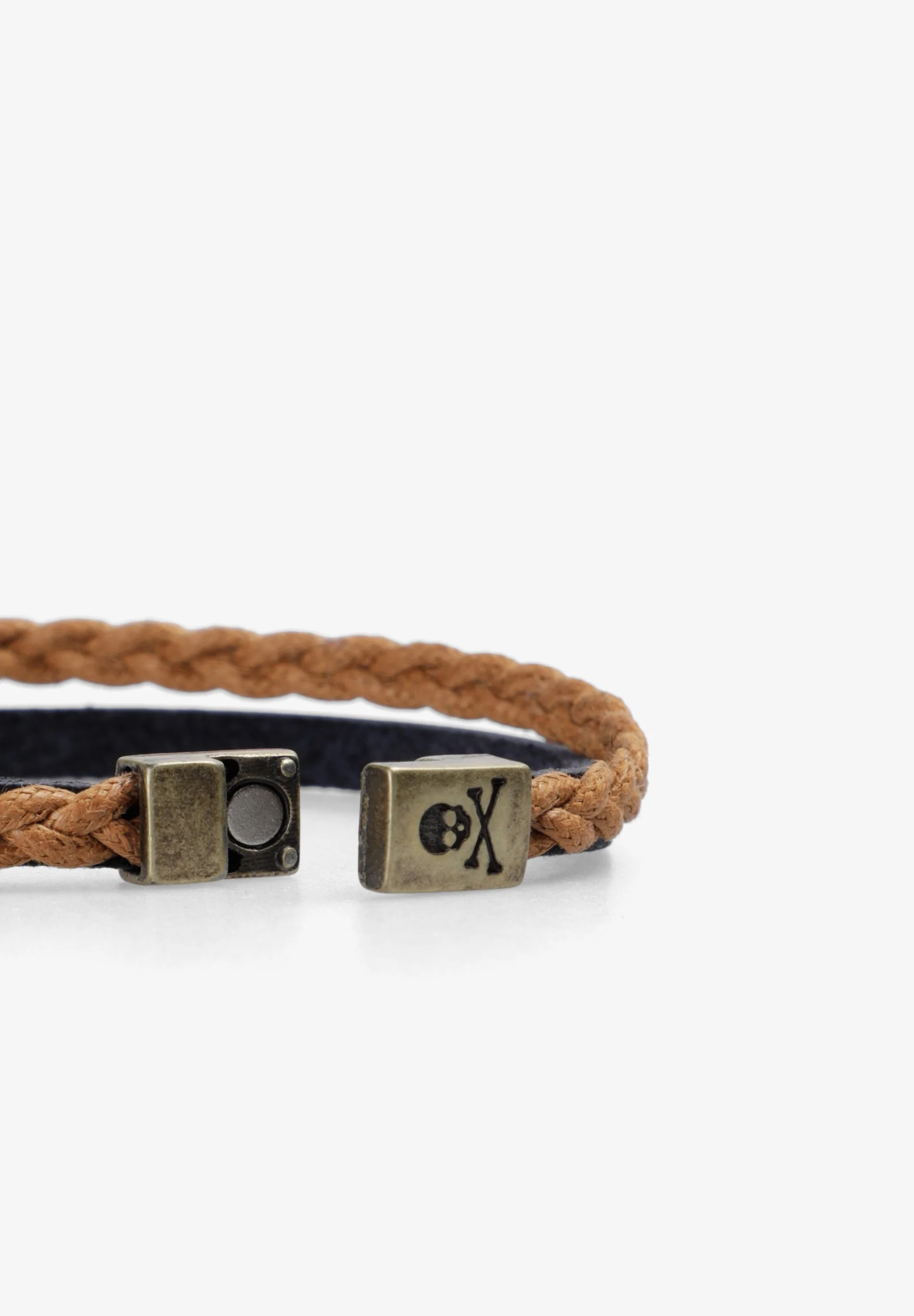 LEATHER AND WAXED CORD BRACELET - Image 4