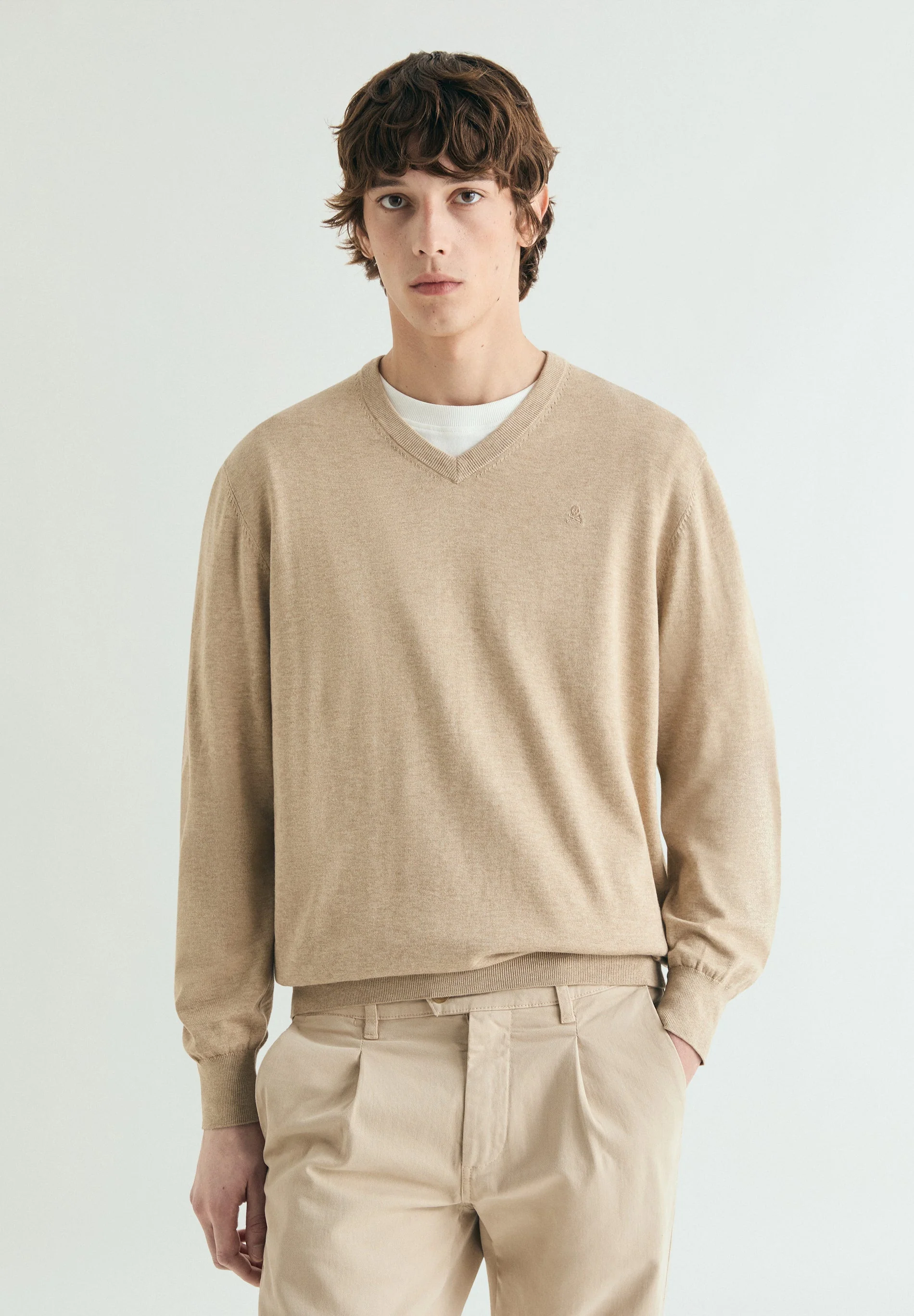 SUPIMA SWEATER WITH TONAL EMBROIDERY - Image 2