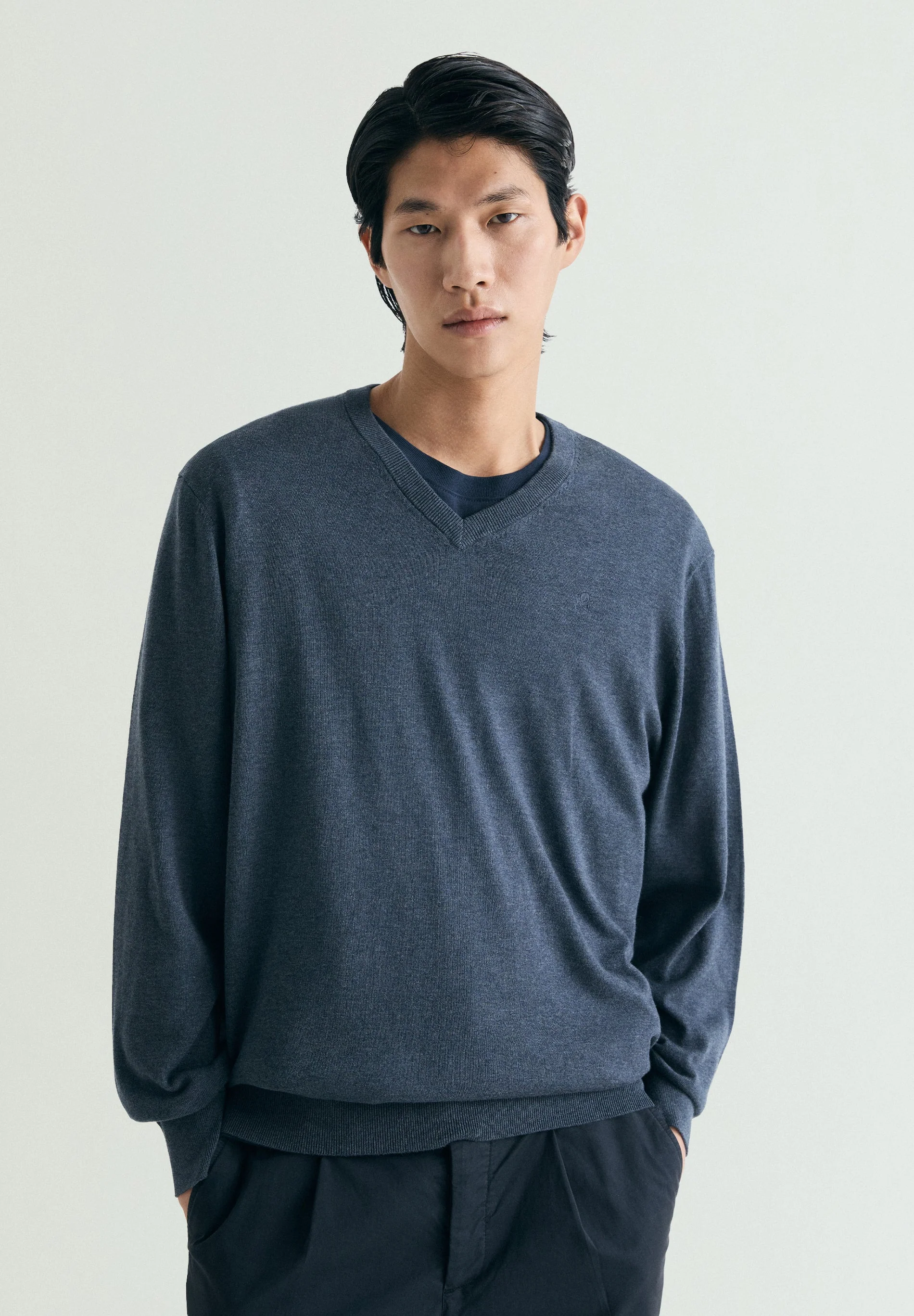SUPIMA SWEATER WITH TONAL EMBROIDERY - Image 2