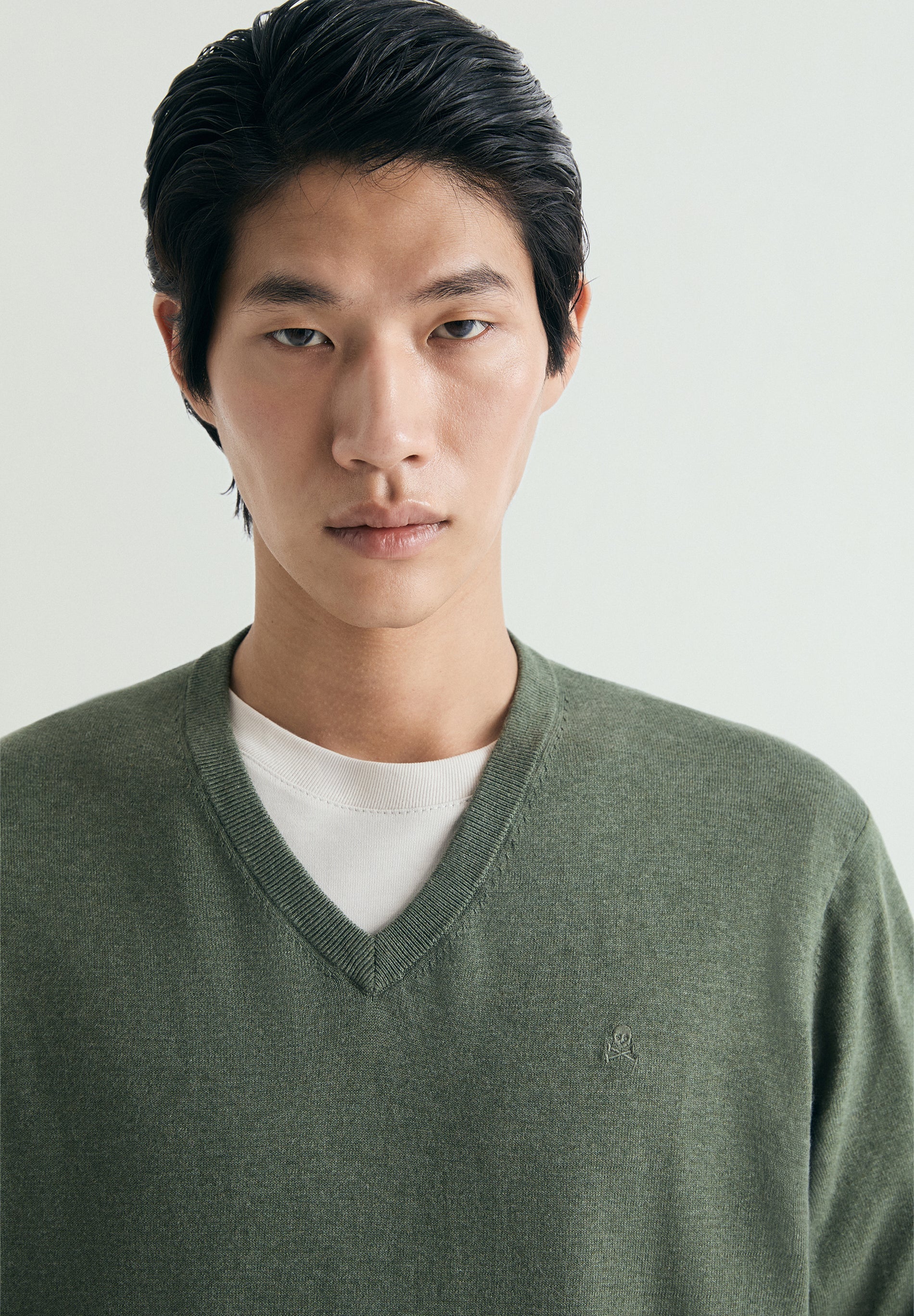 SUPIMA SWEATER WITH TONAL EMBROIDERY - Image 3